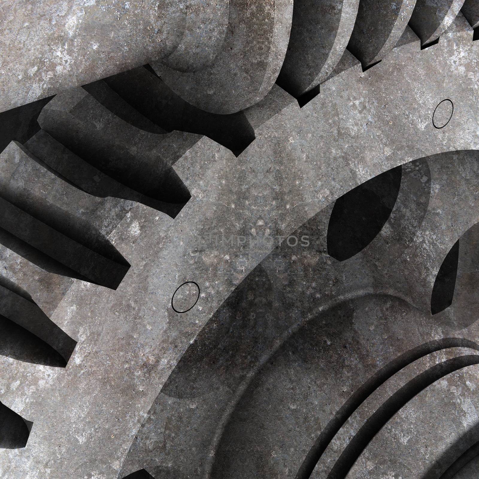 Old gears. Dark grunge background. Teamwork concept