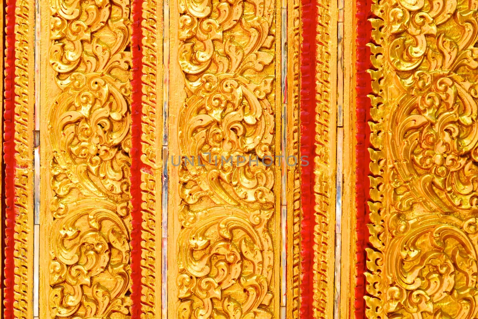 stucco work in thai art that usually decorated with mirror and precious stone or gold leaf,Chiang rai temple,Thailand
