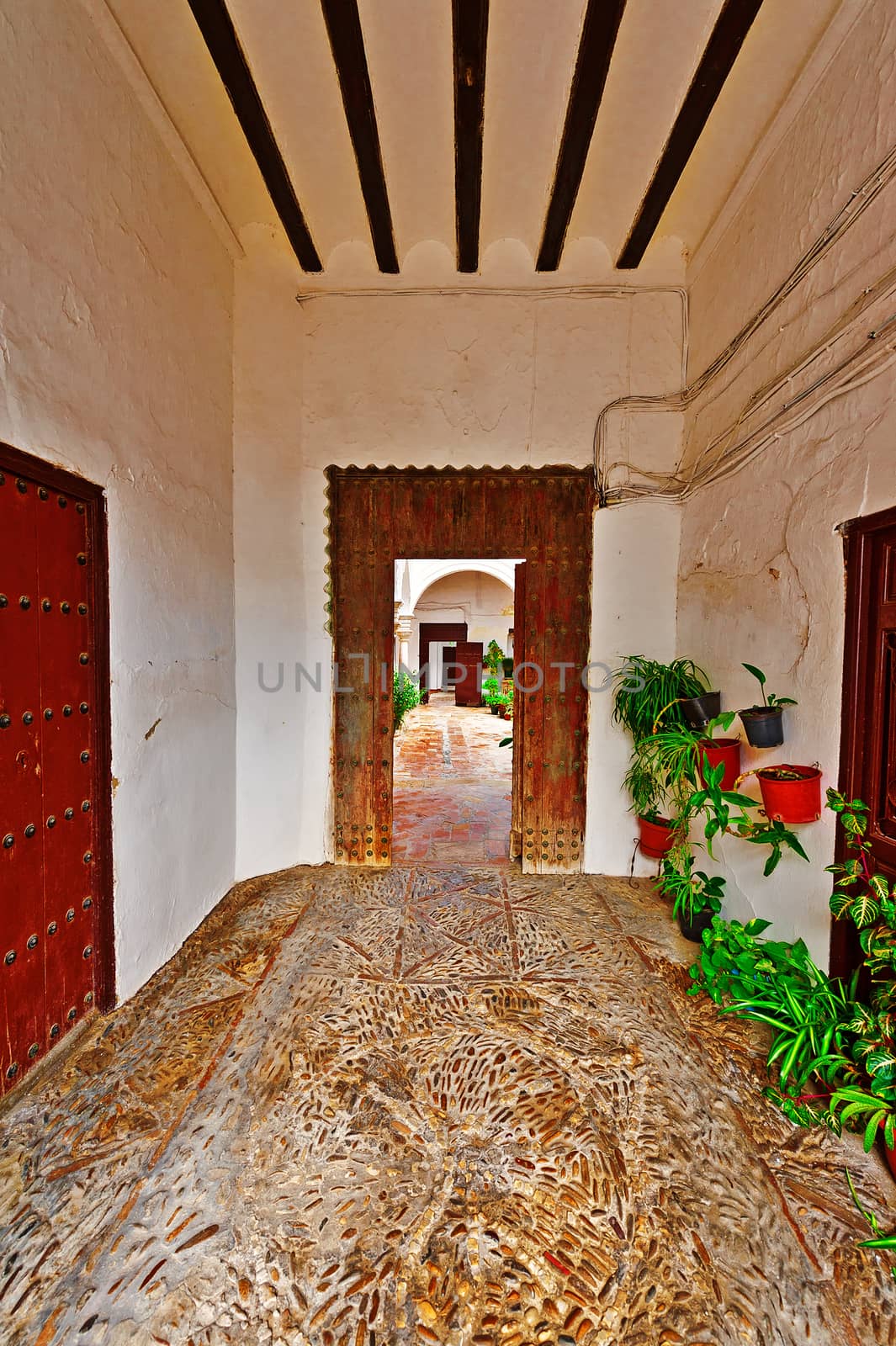 Enfilade in the Courtyard of Spanish House