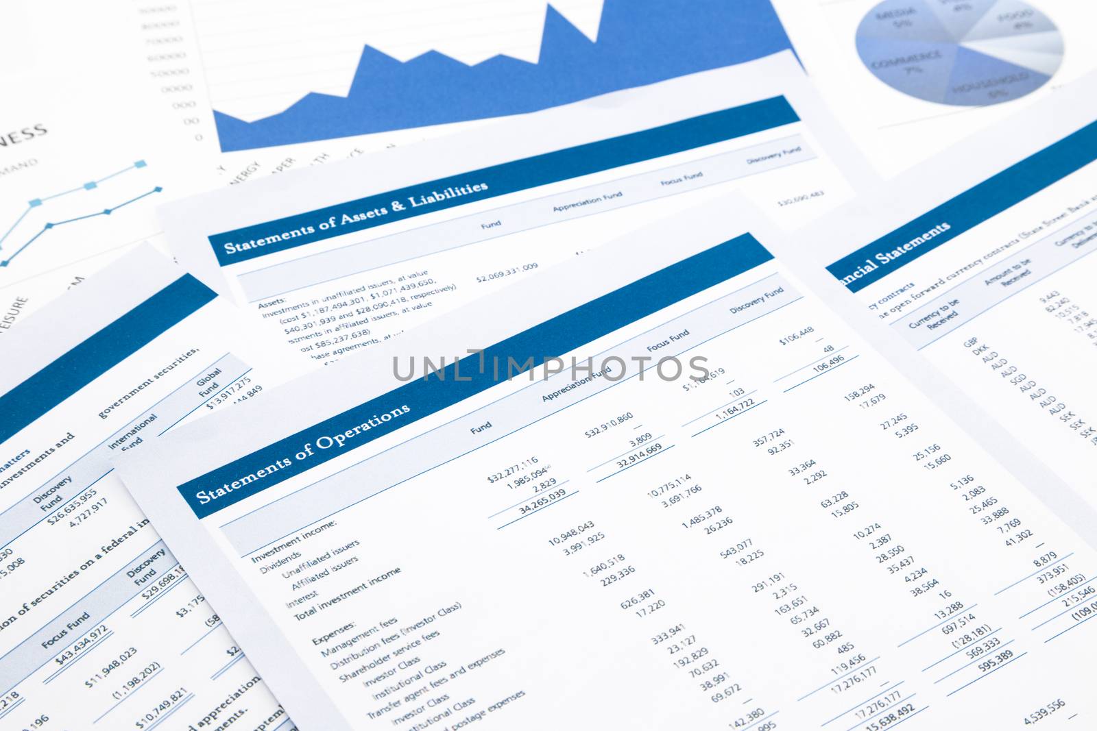 statements of operations, business report and paperwork