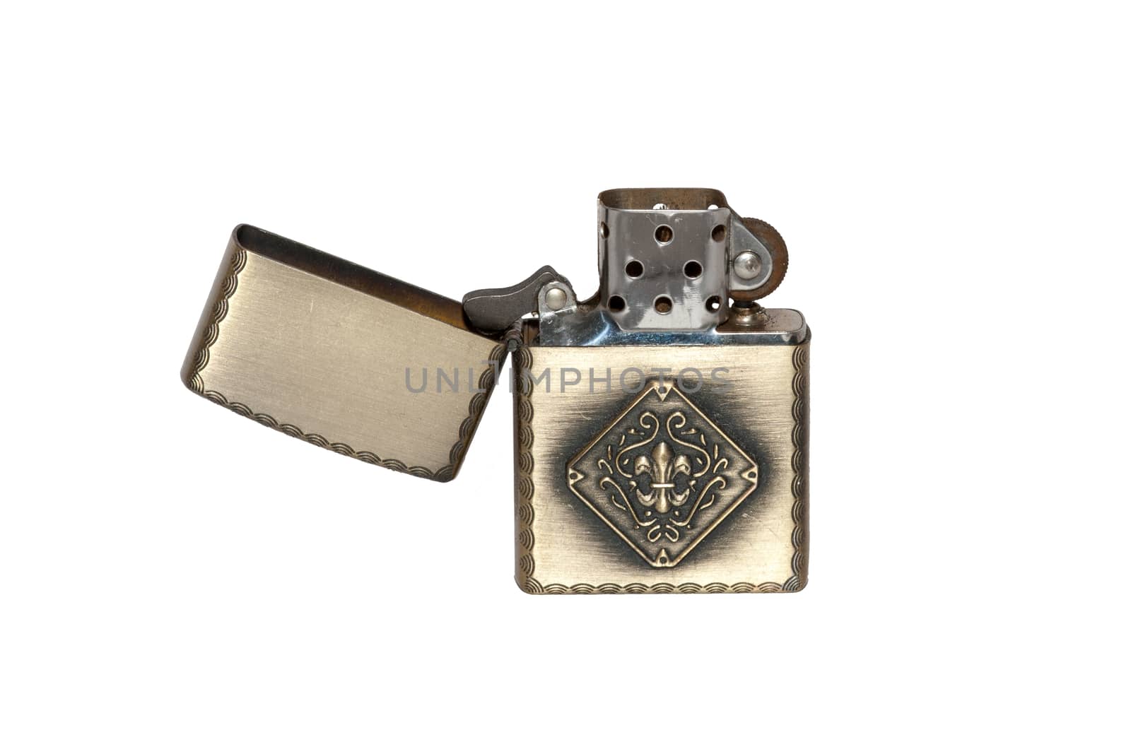 Metal lighter isolated on white background by huntz