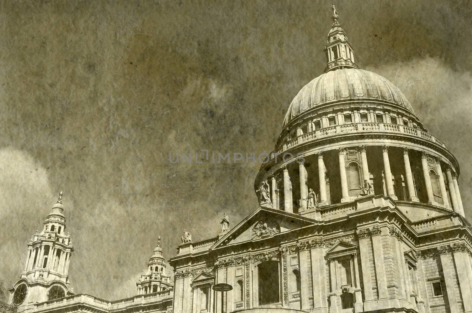 Vintage St. Paul's Cathedral in London by chrisdorney