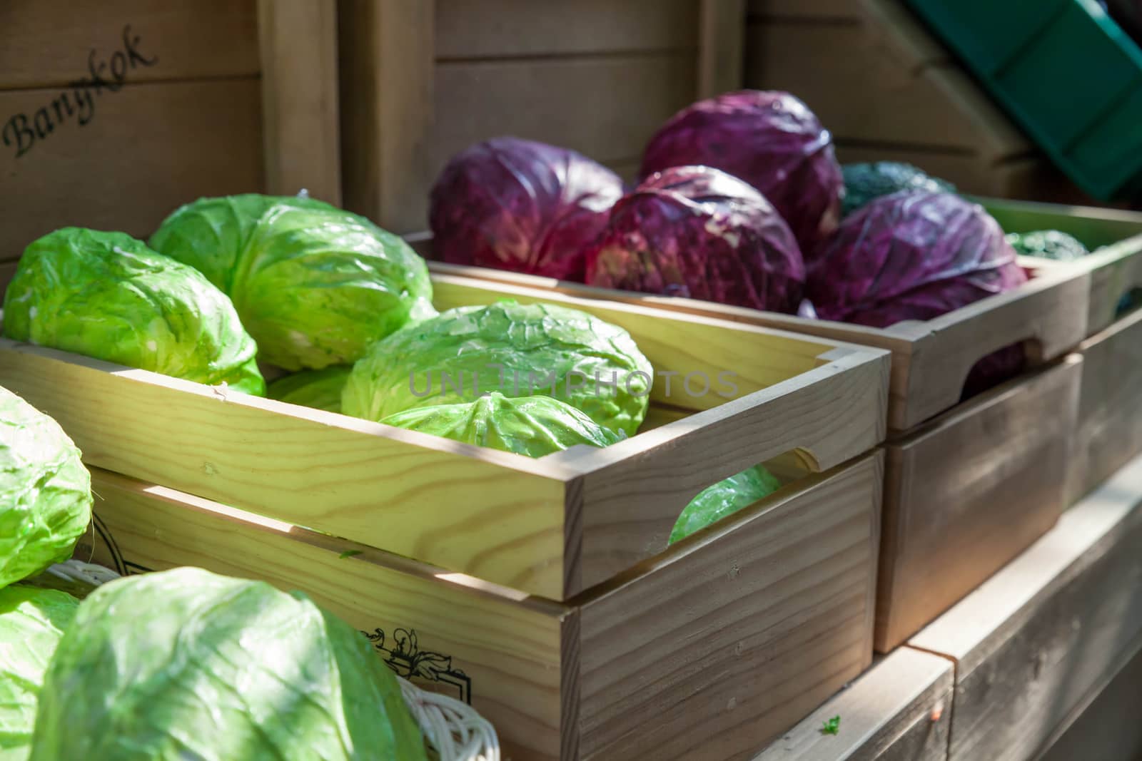 Fresh vegetable shop at a market