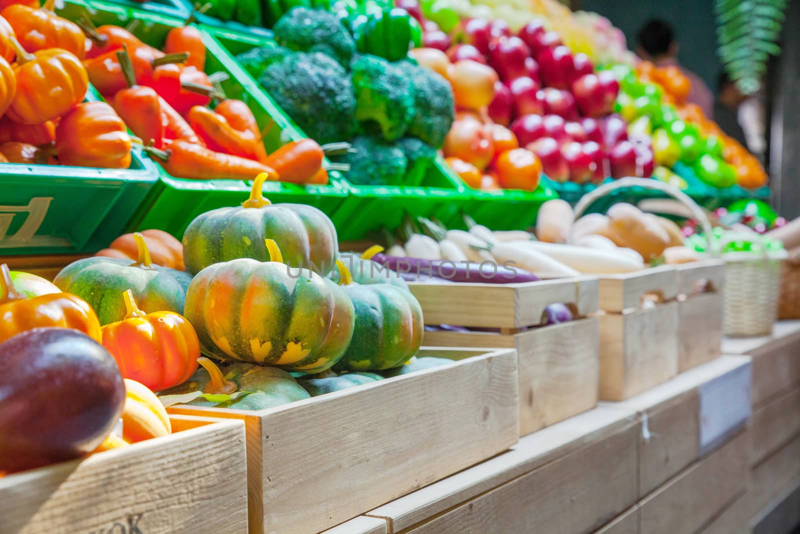 Fresh vegetable shop at a market