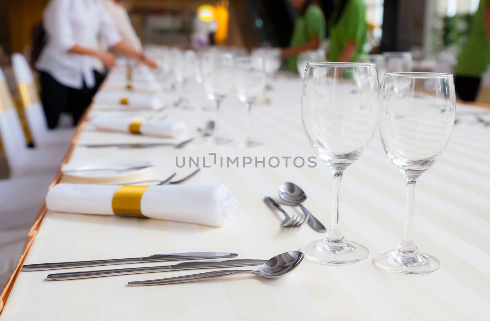 table setting for fine dining 
