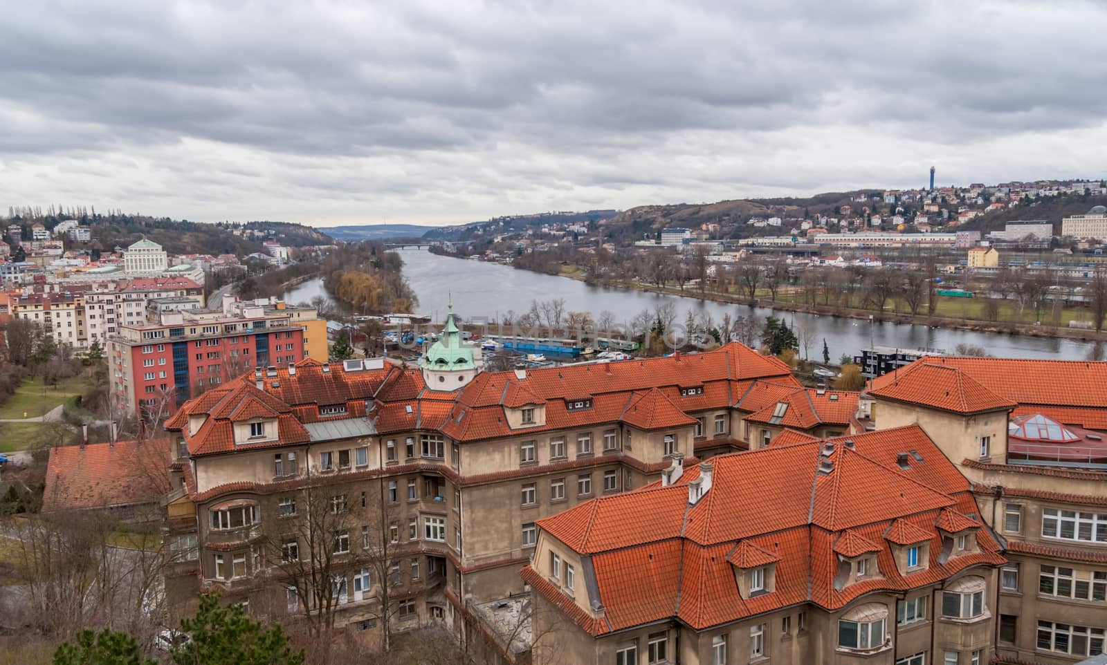 Prague panorama view from Vysehrad by Zhukow