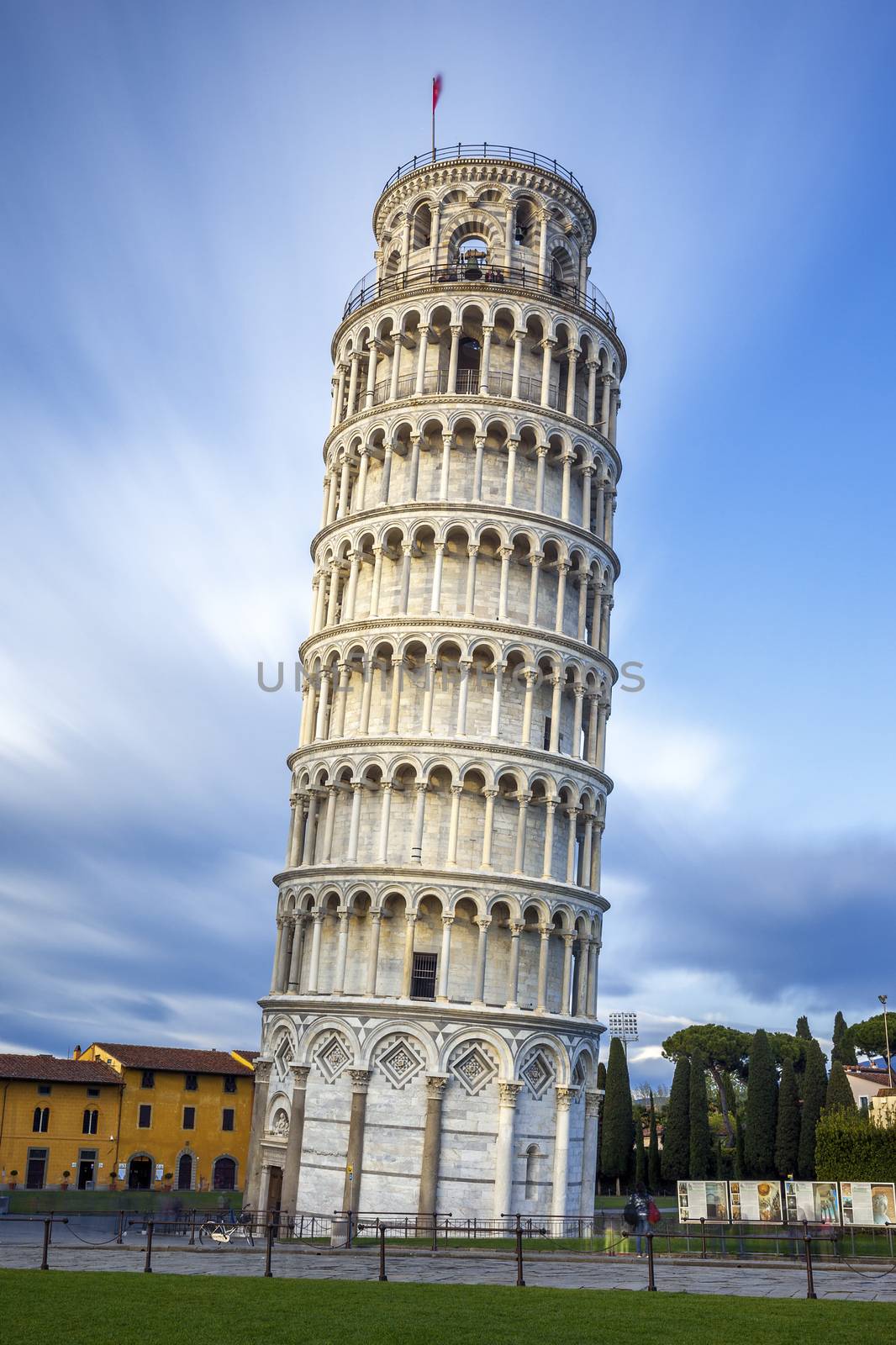 Famous Leaning Tower of Pisa in Tuscany, Italy 
