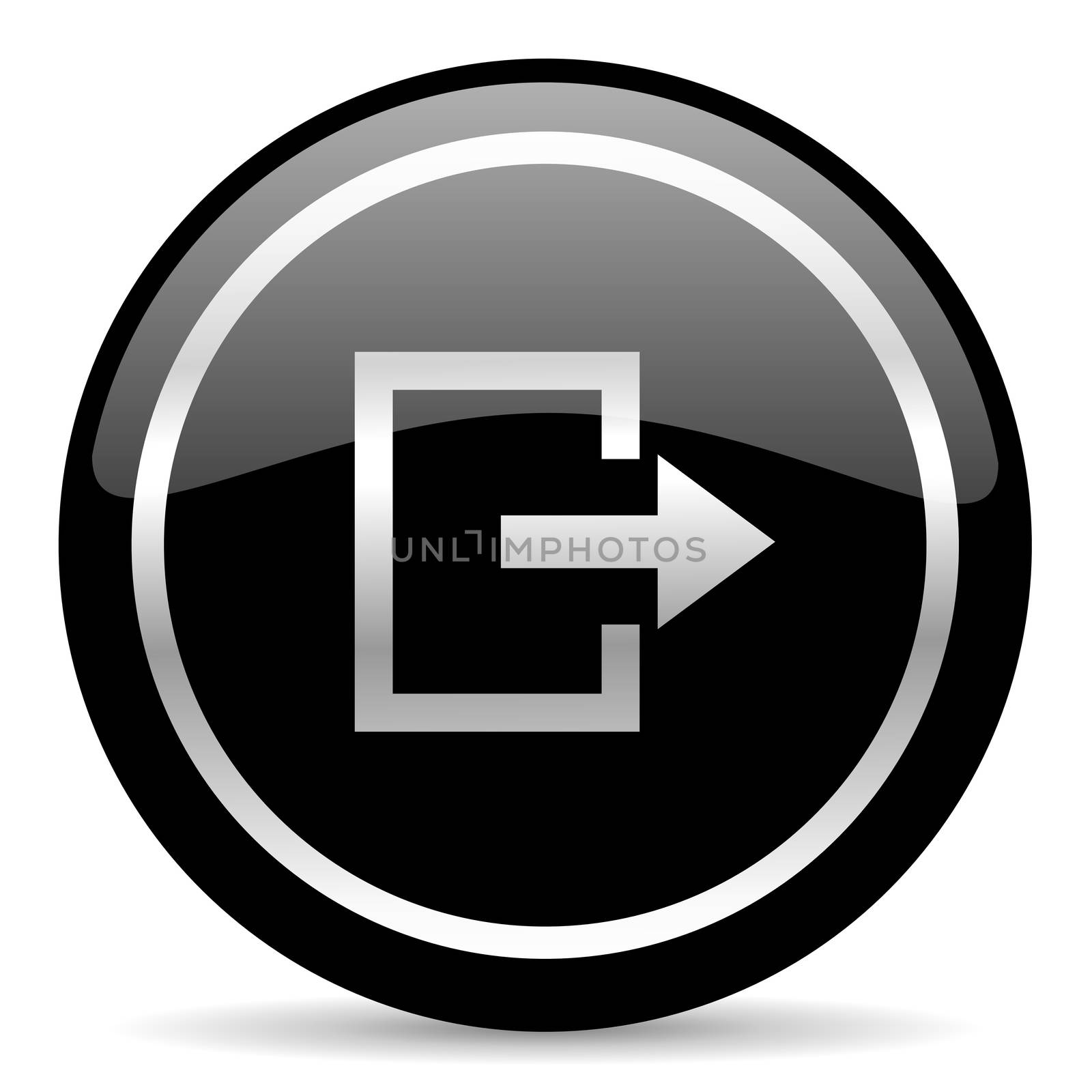 black web button on white background