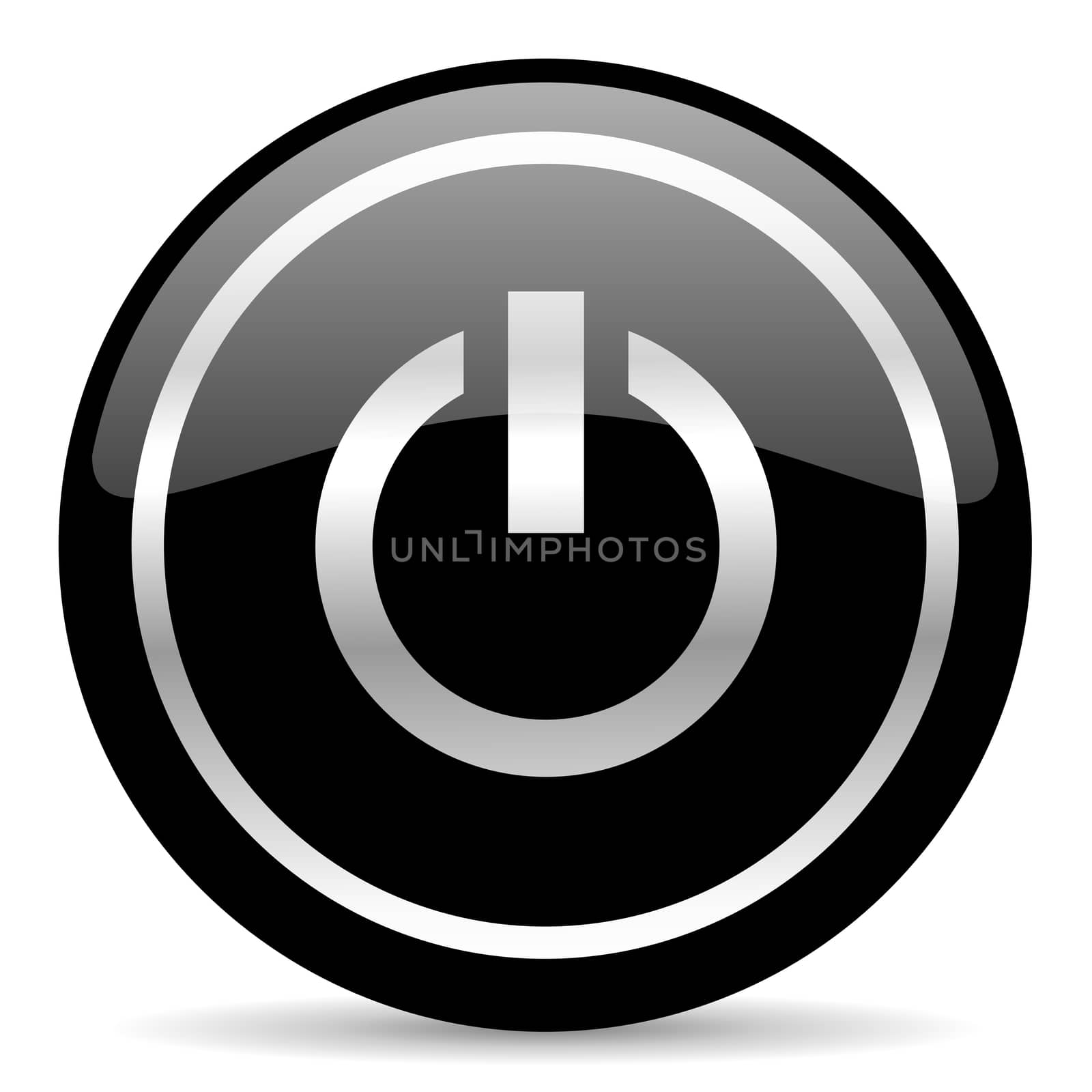 black web button on white background