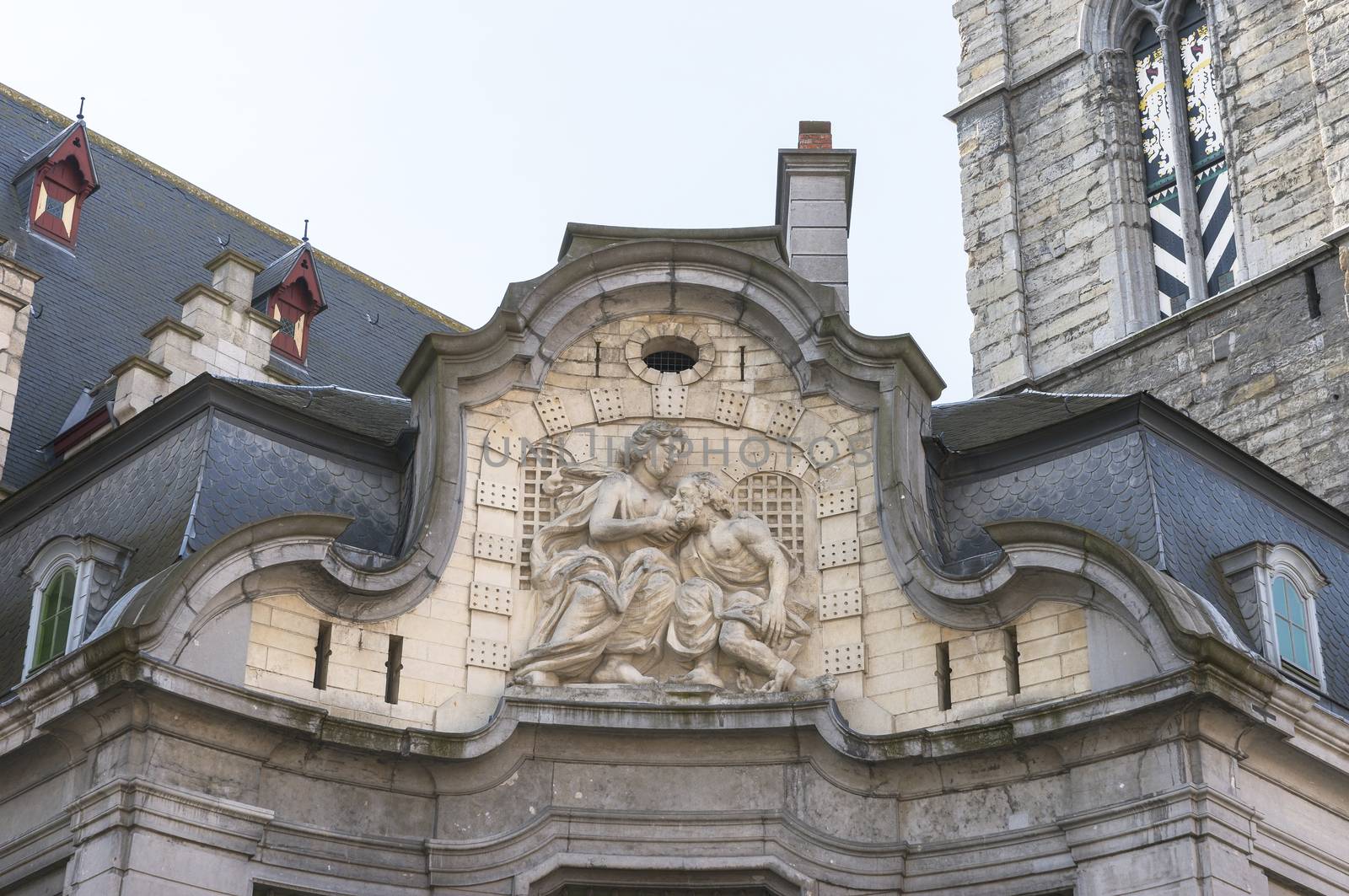 Antique fresco of the Mammelokker at side of Belfry in Ghent. by Claudine