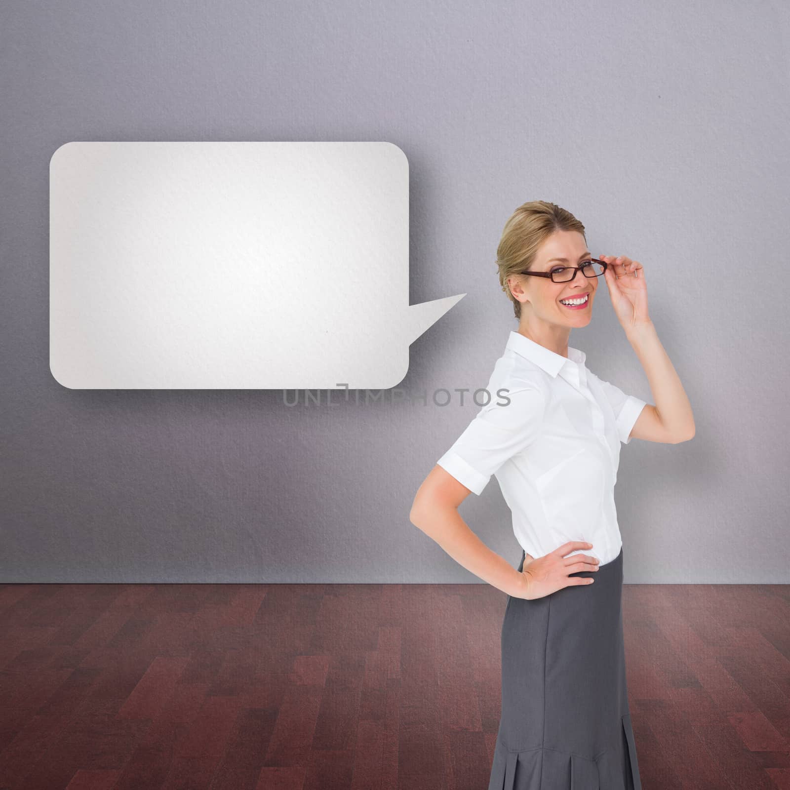 Composite image of thinking businesswoman by Wavebreakmedia