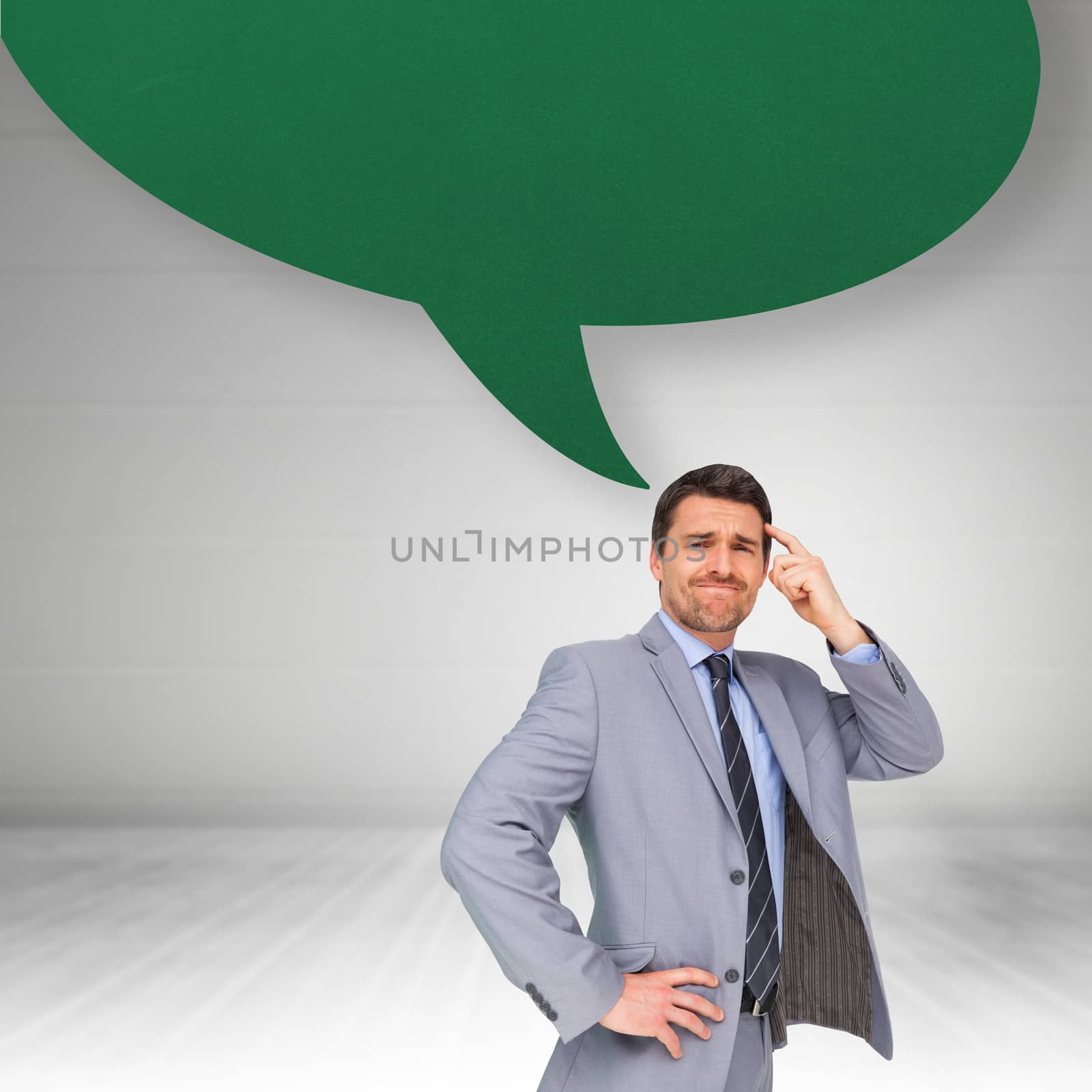 Composite image of thinking businessman by Wavebreakmedia