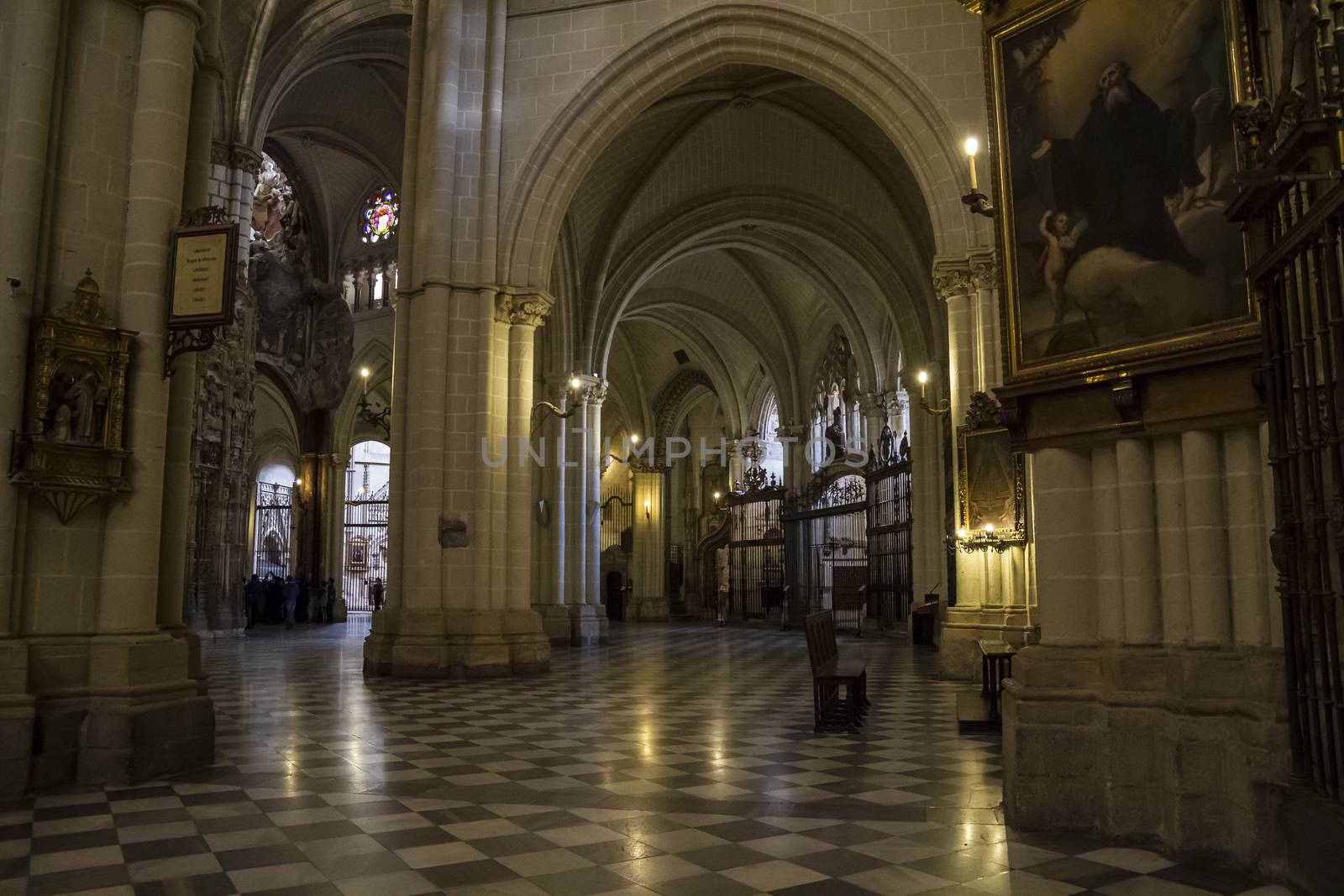 Majestic interior of the Cathedral Toledo, Spain. Declared World by FernandoCortes