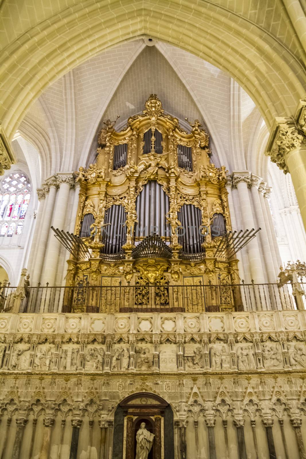 Majestic interior of the Cathedral Toledo, Spain. Declared World by FernandoCortes