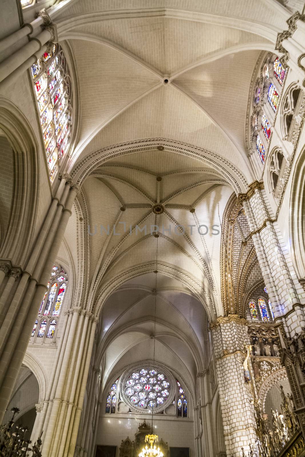 Majestic interior of the Cathedral Toledo, Spain. Declared World by FernandoCortes