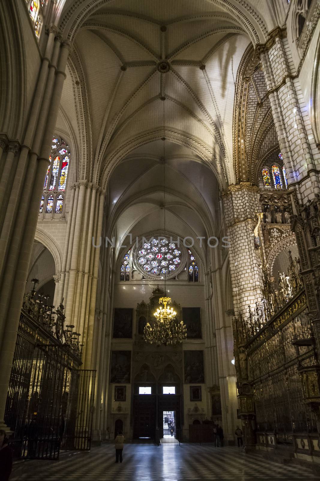 Majestic interior of the Cathedral Toledo, Spain. Declared World by FernandoCortes