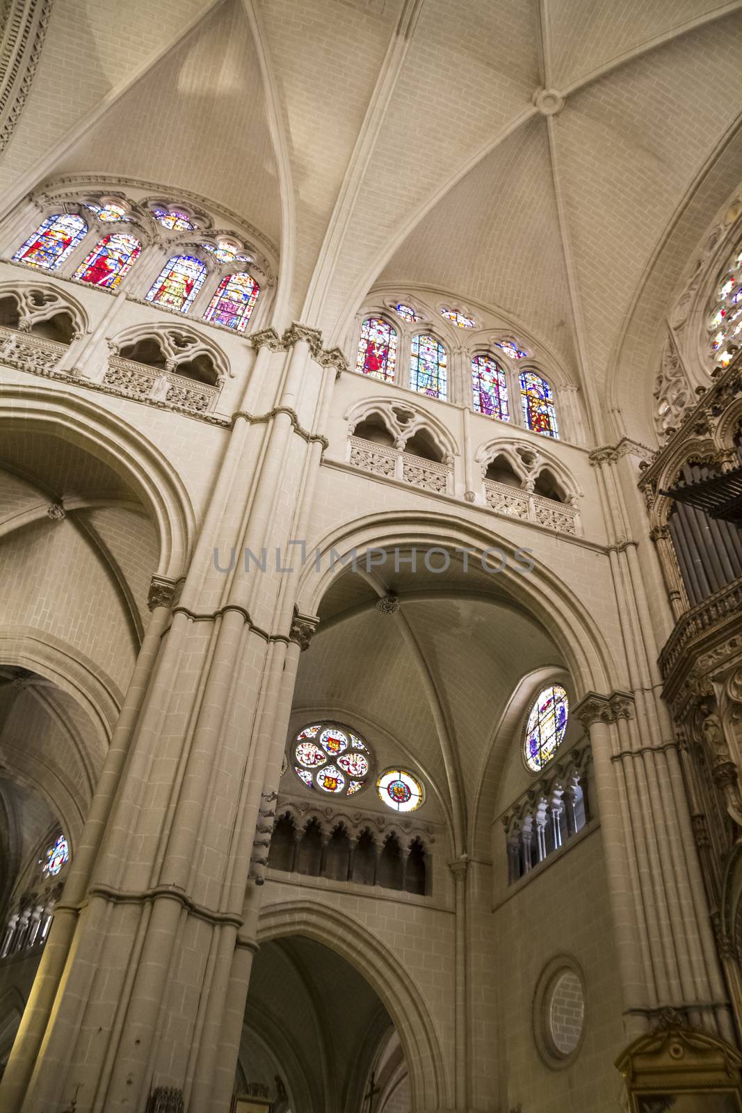 Majestic interior of the Cathedral Toledo, Spain. Declared World by FernandoCortes