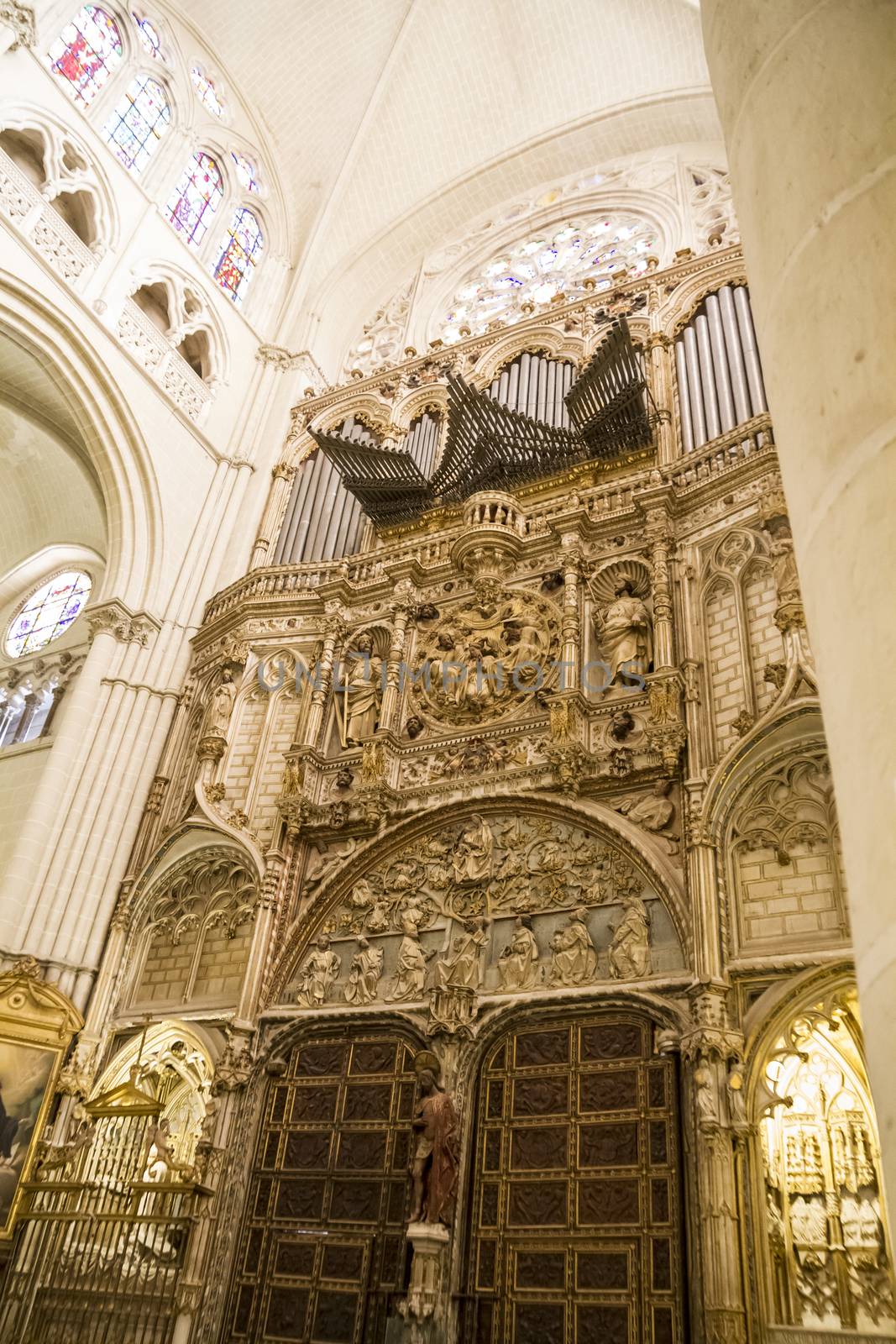Majestic interior of the Cathedral Toledo, Spain. Declared World by FernandoCortes