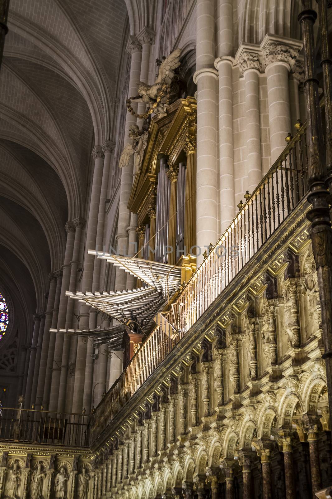 Majestic interior of the Cathedral Toledo, Spain. Declared World by FernandoCortes