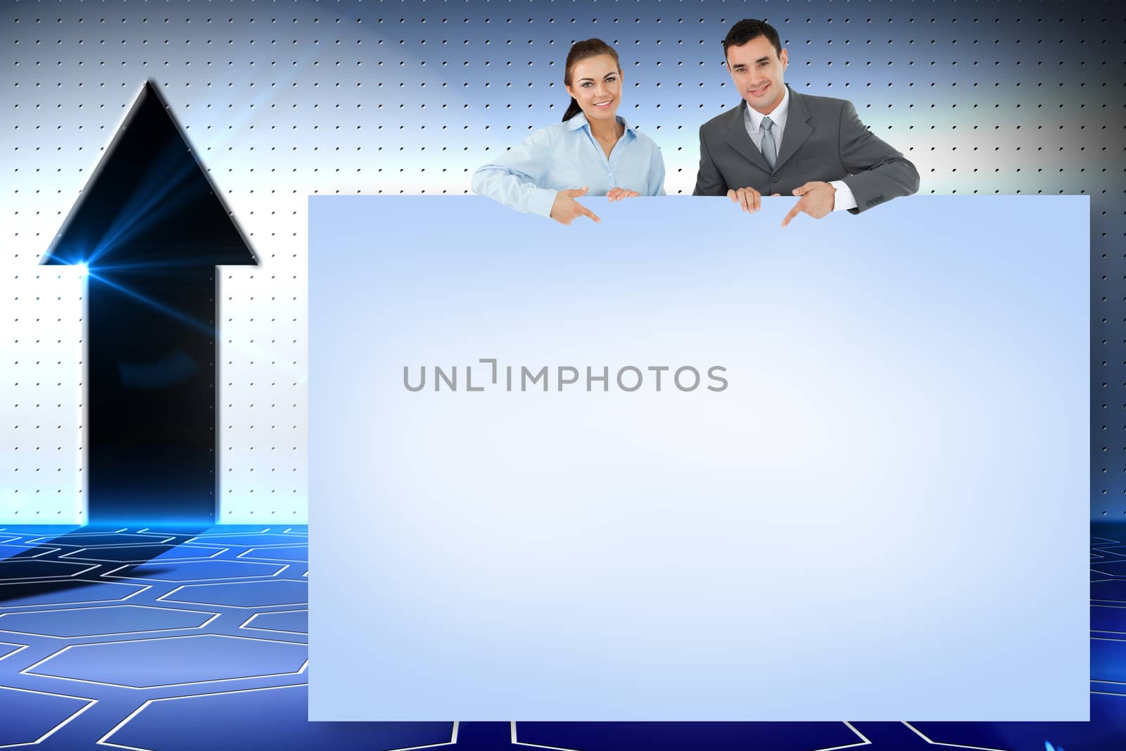 Composite image of business partners showing card  by Wavebreakmedia