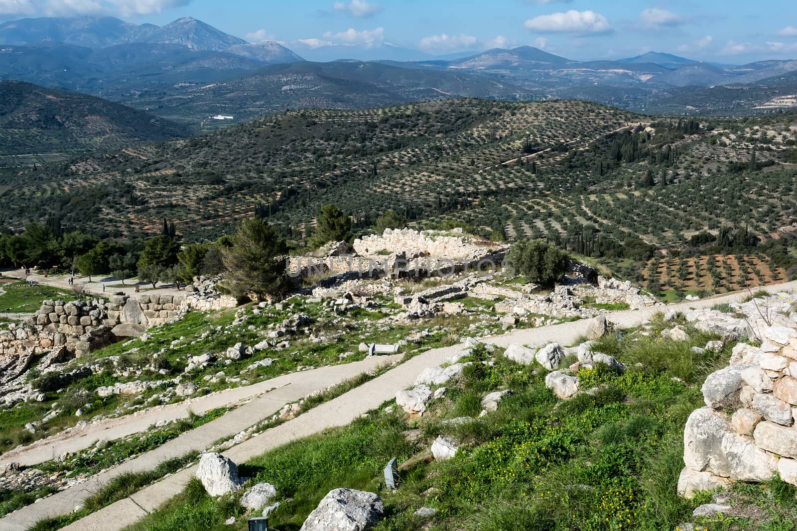 A photo of Mycenae, archaeological place at Greece