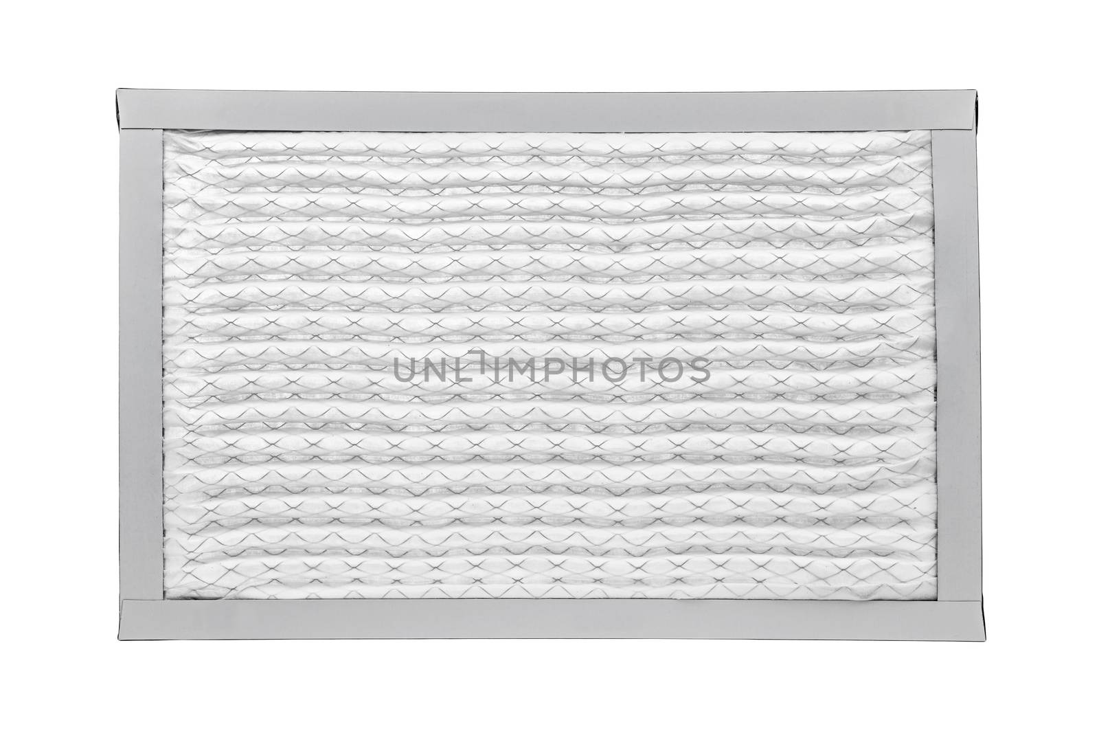 New furnace filter isolated on white background