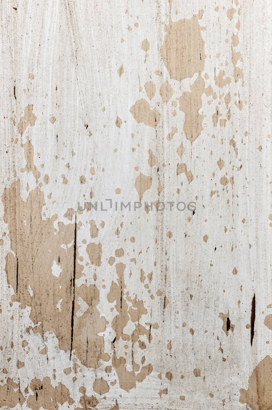 Old weathered chipped painted wood as grunge background