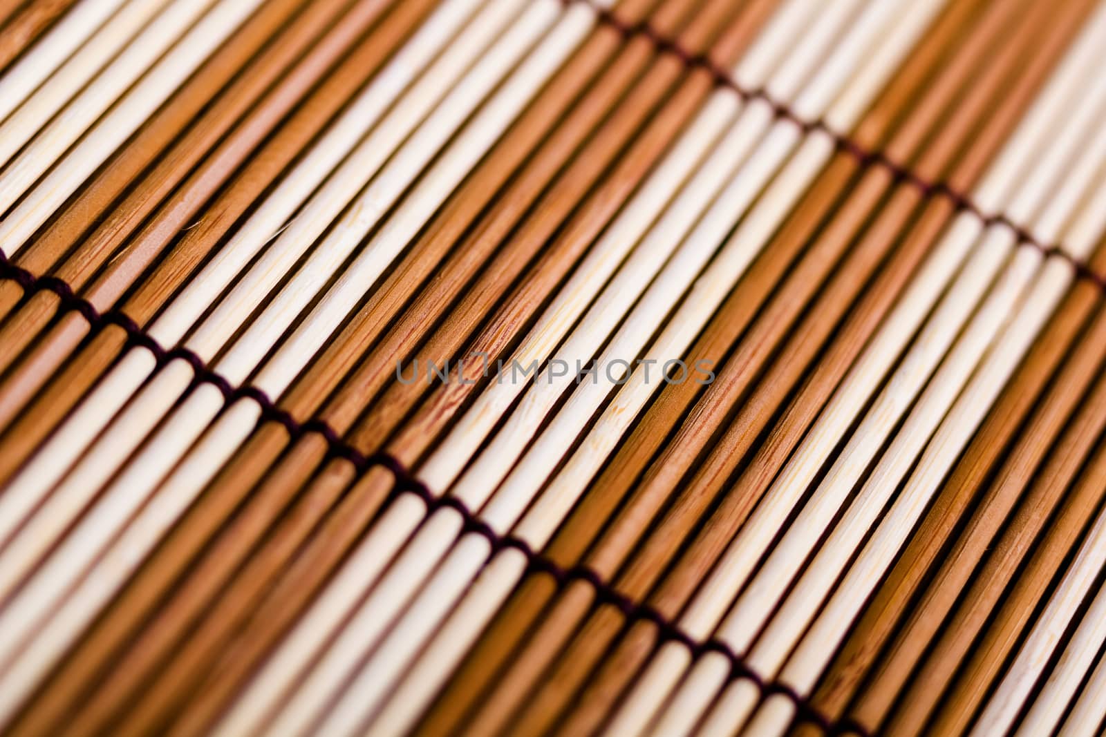 associated thread bamboo mat bright. perspective. macro