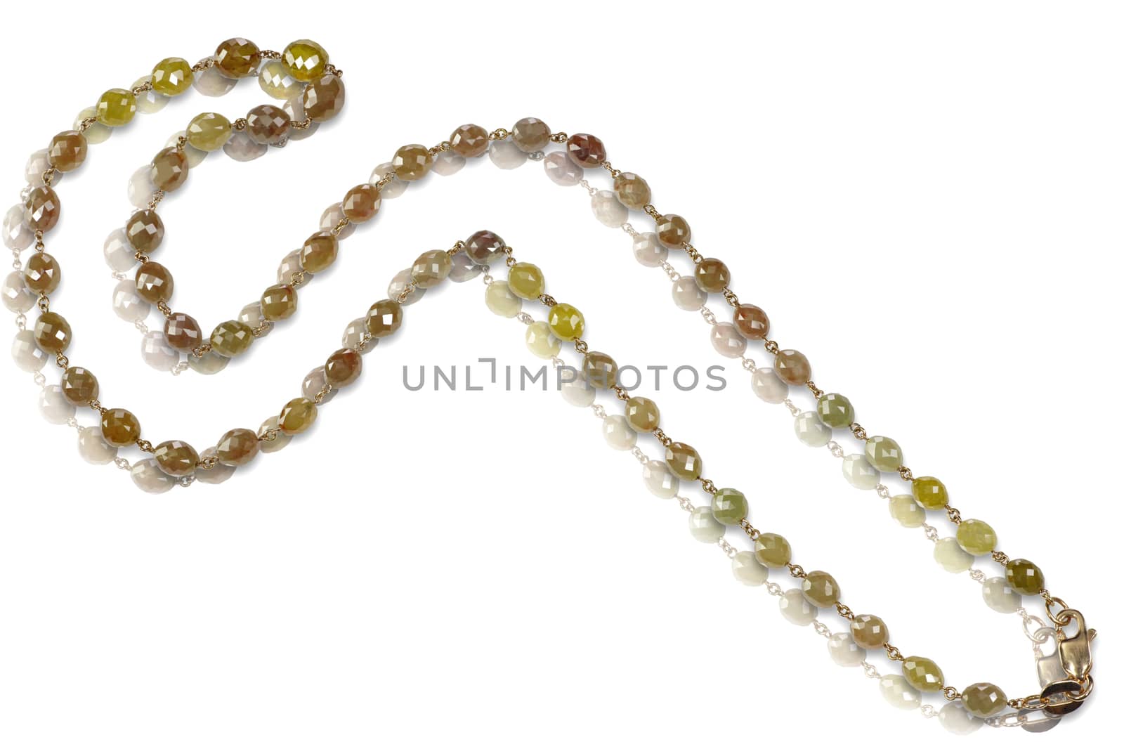 Raw Brown and Yellow gemstone beaded necklace by fruitcocktail