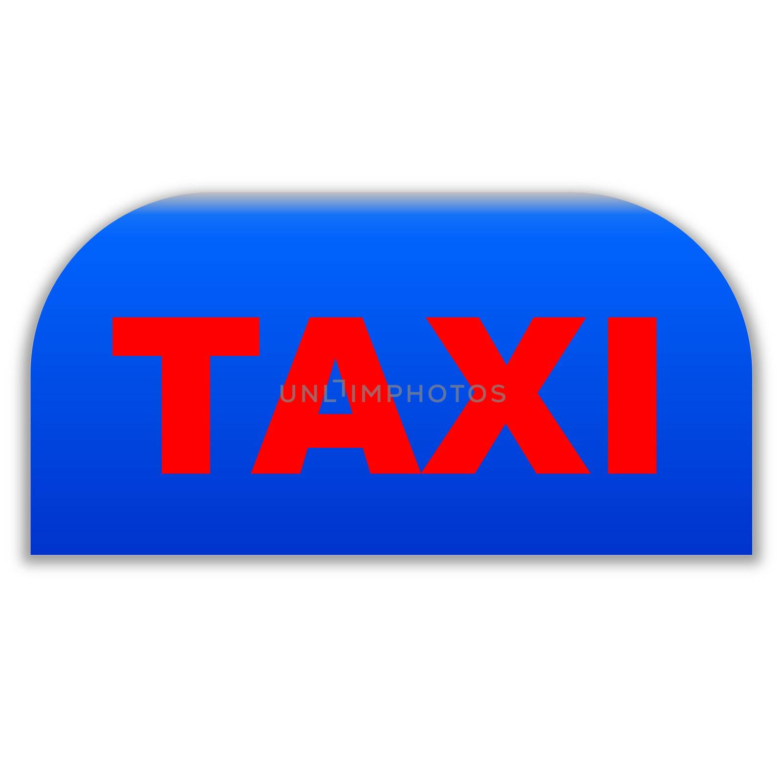 Blue taxi icon by Elenaphotos21