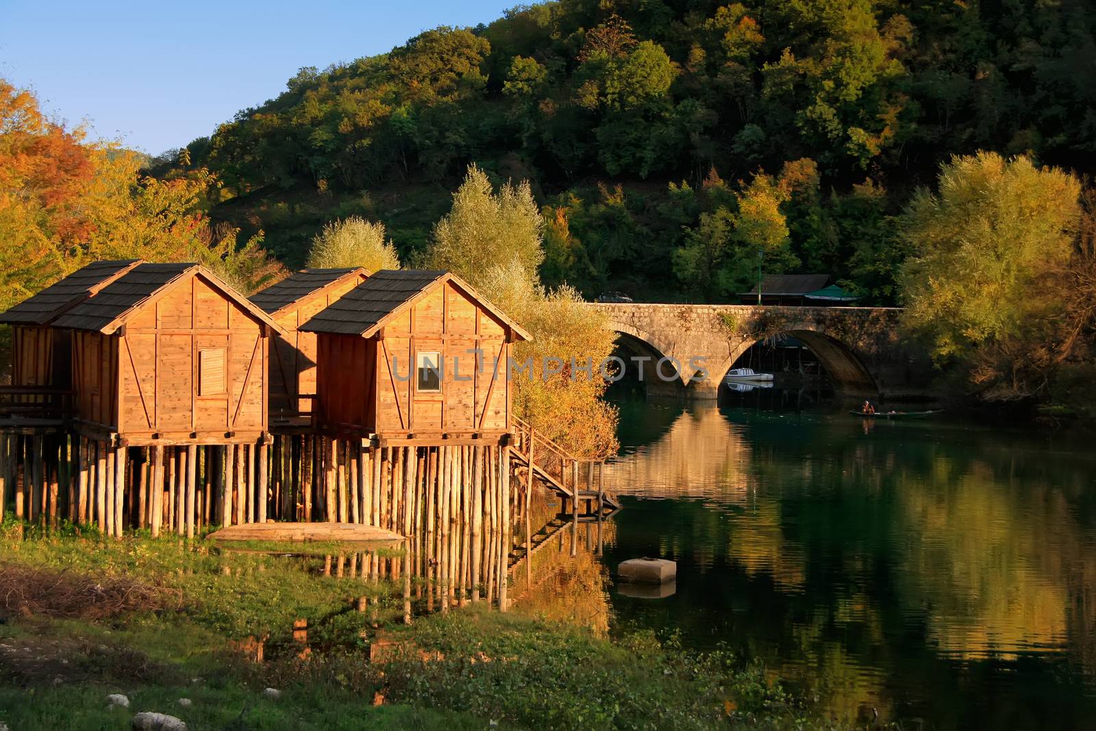 Crnojevica river and small village, Montenegro by donya_nedomam