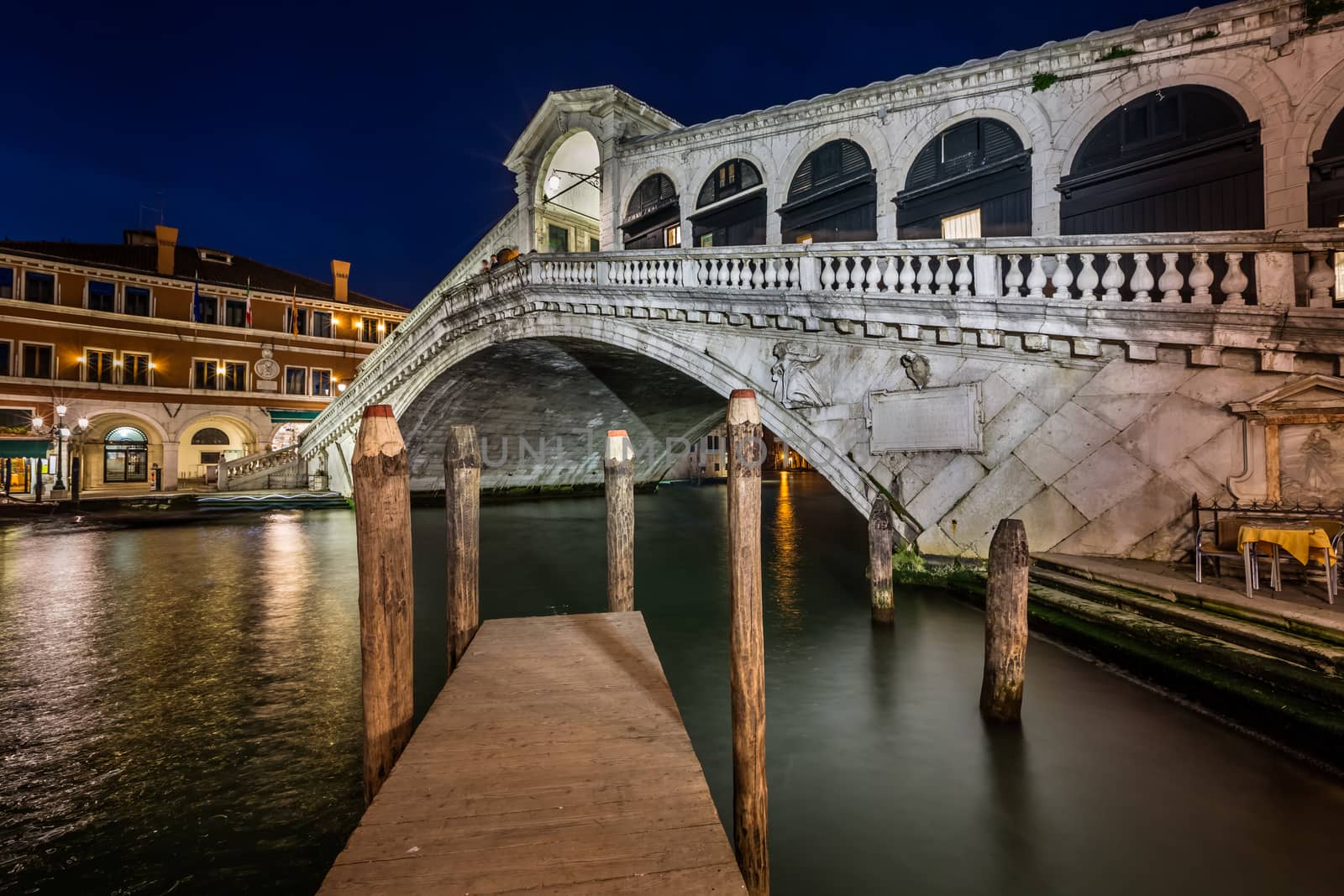 Rialto Bridge and Grand Canal in the Evening, Venice, Italy by anshar