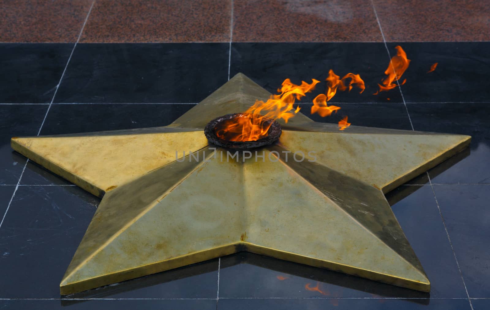 Eternal flame in Park of Victory - Karaganda, Kazakhstan