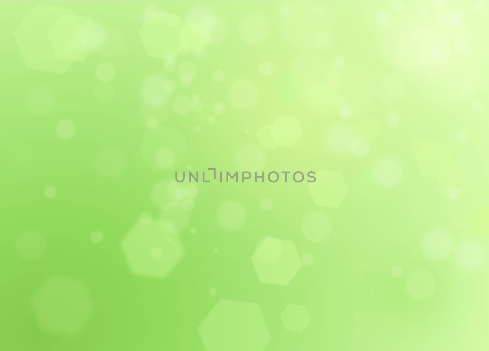 Green spring natural background with ray of lights