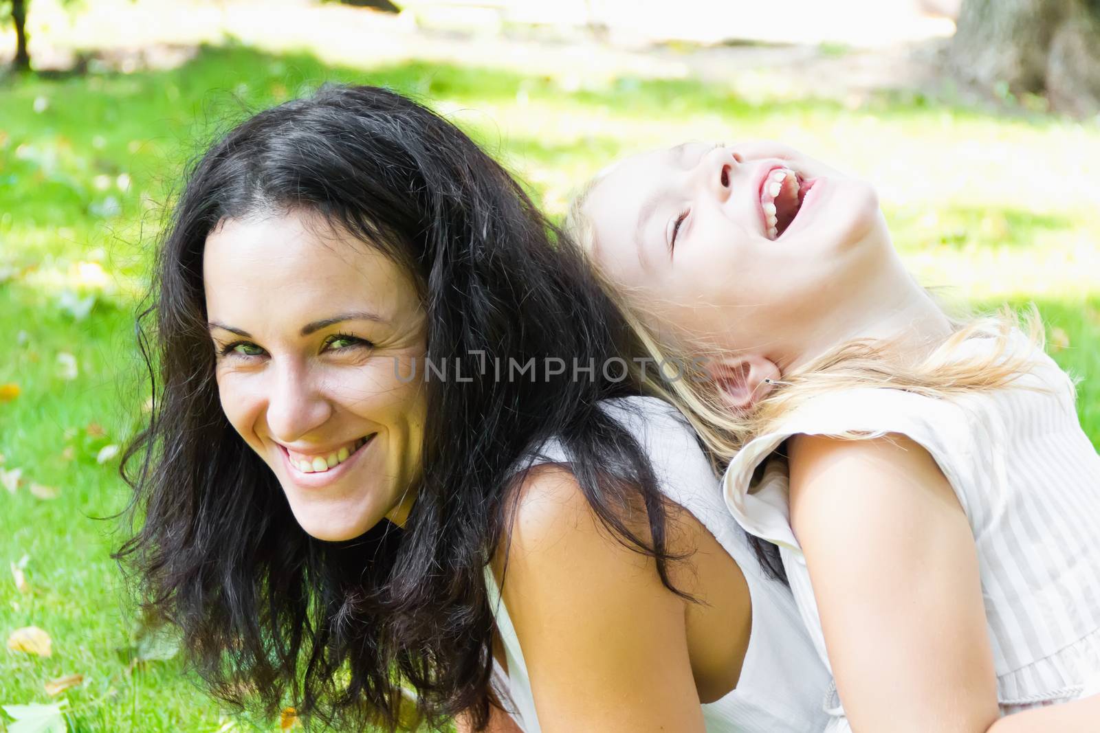 Photo of smiling happiest mother and daughter