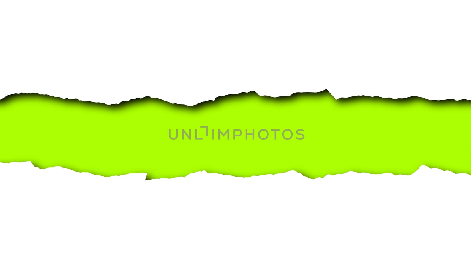 Torn paper with light green space for text isolated on a white background 