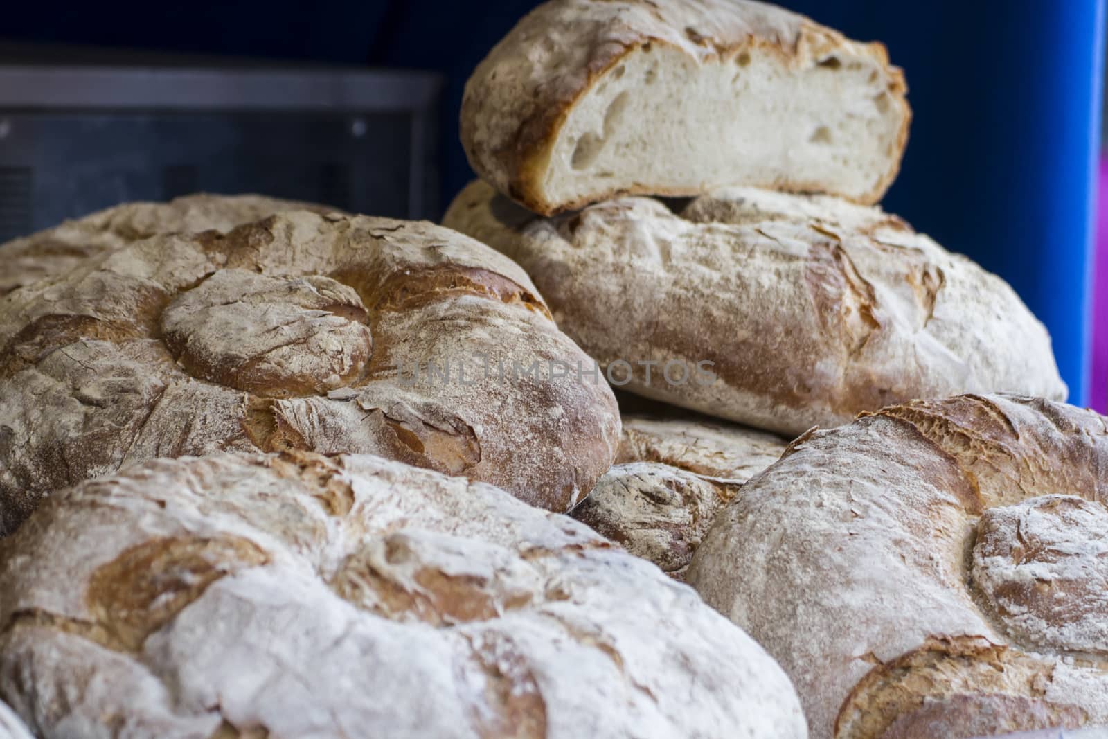 artisan bread in ancient medieval fair, Spain by FernandoCortes