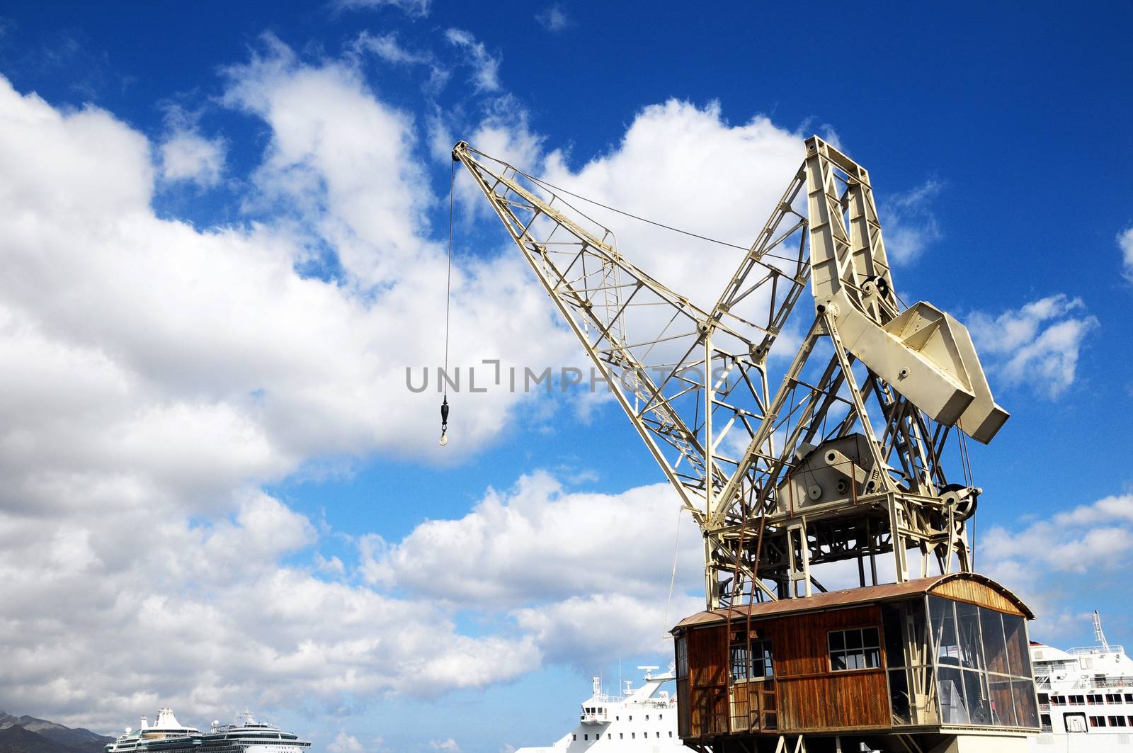 Vintage Wooden Port Crane by underworld