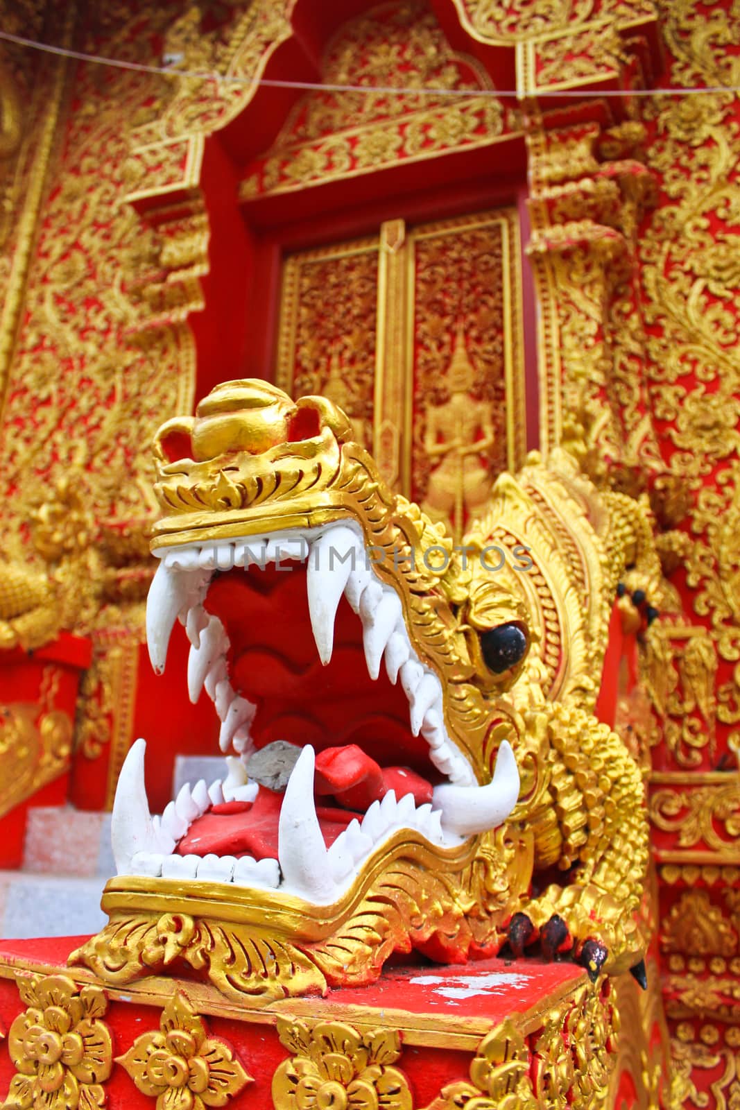 naga statue of thai temple,thailand by borilove