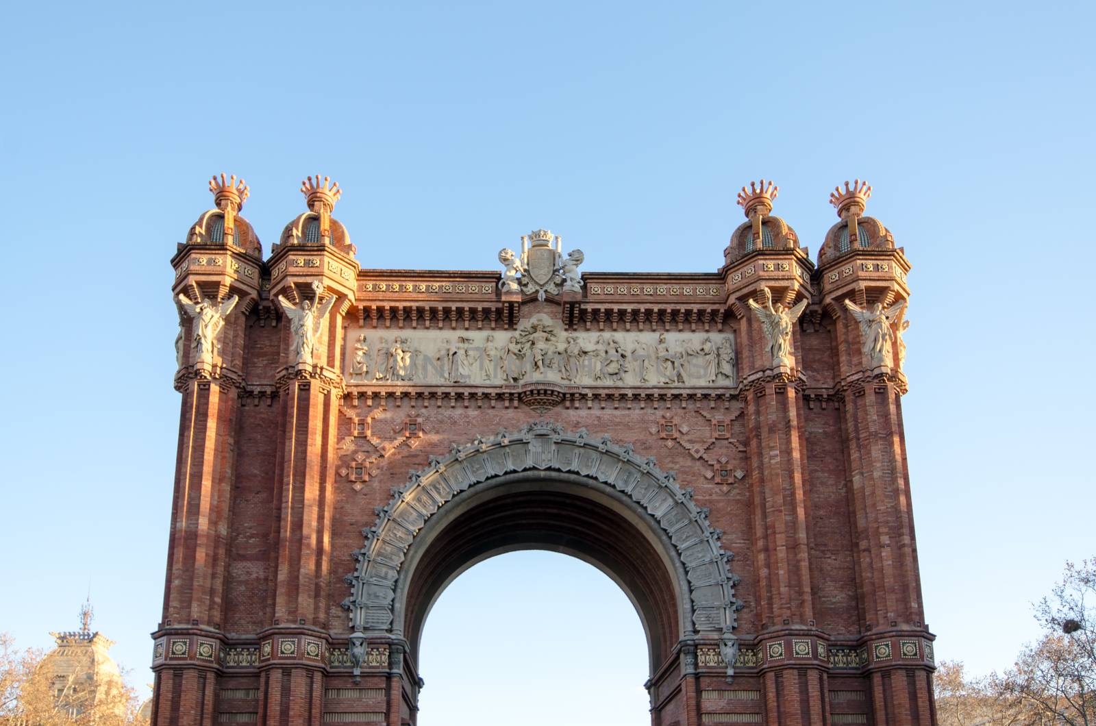 Arc De Triomf Barcelona, Spain, one of Europe's tourist attractions.