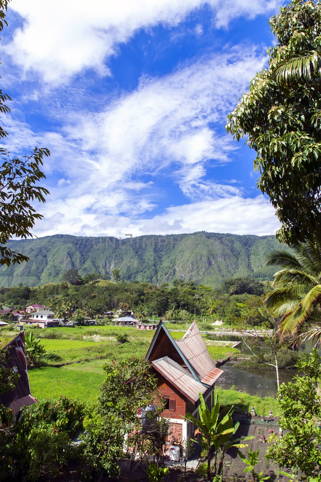 Samosir View. Island on North Sumatra, Indonesia.