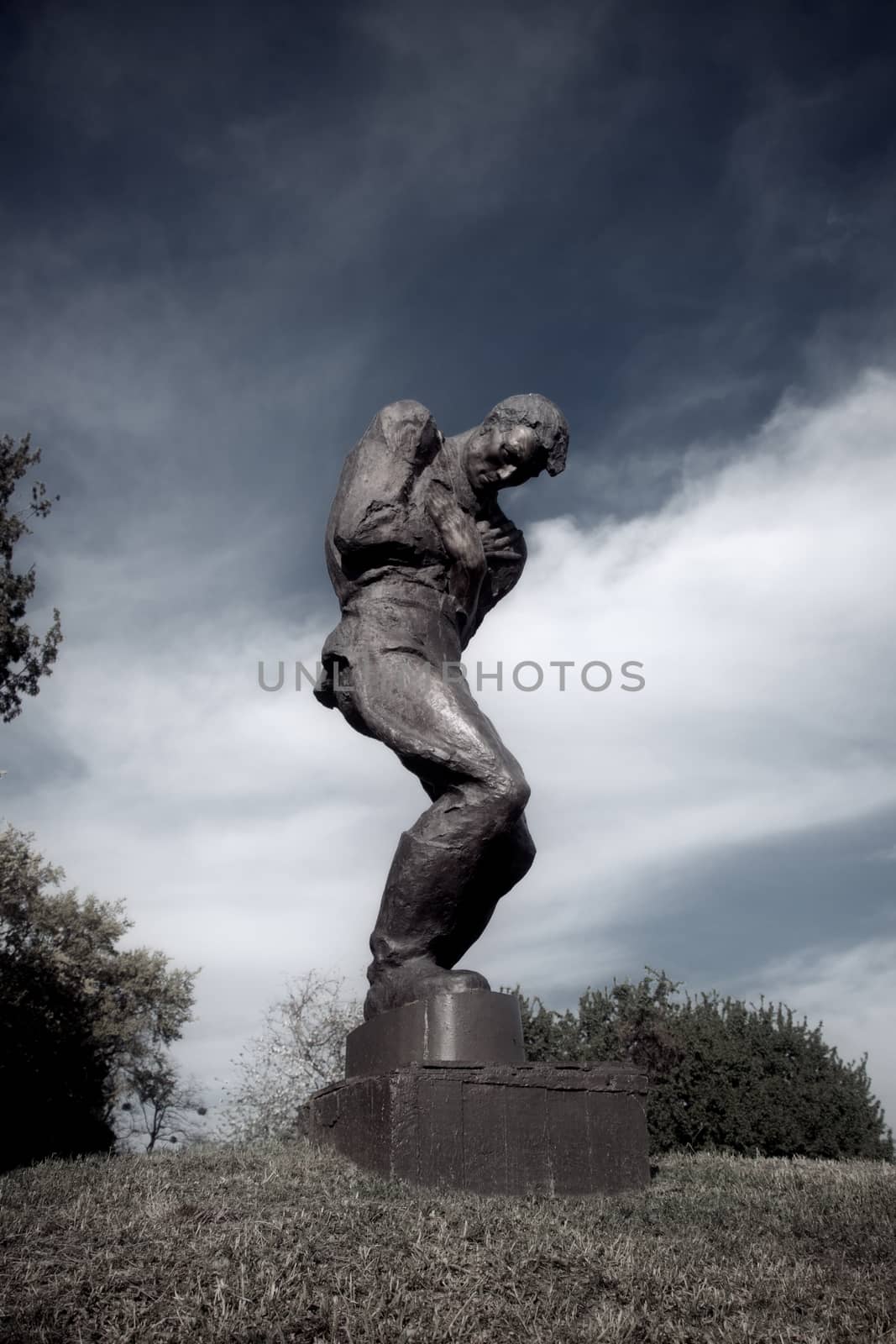 Statue Of A Wounded Soldier, Kiev