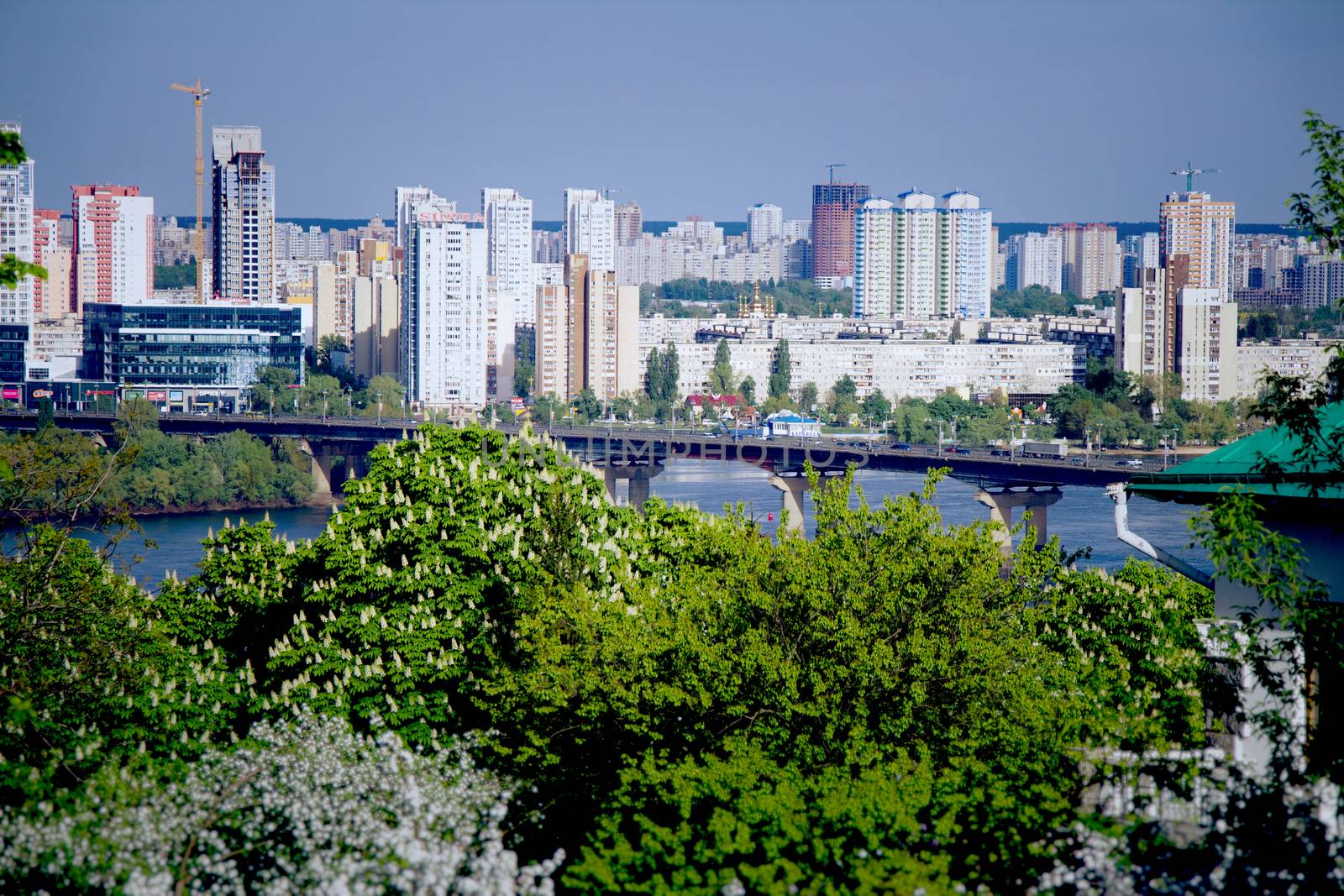 Paton Bridge, panoramic Kiev, Kyev by vitaliygrebenuk@gmail.com