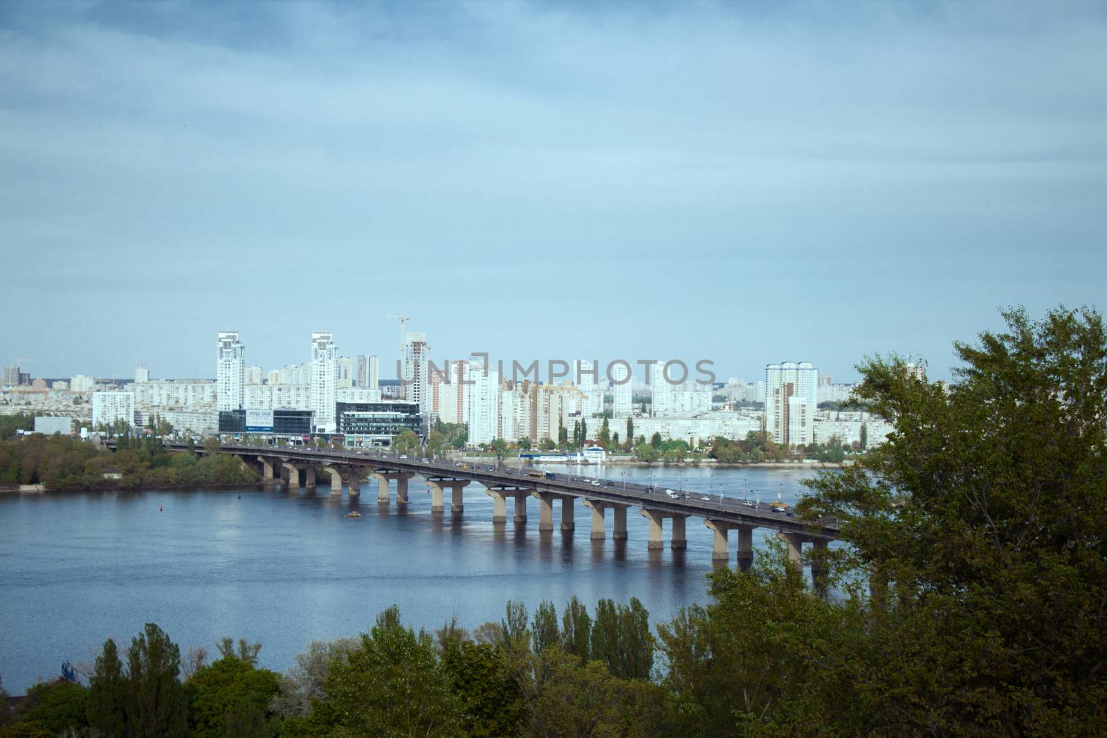 Paton Bridge, panoramic Kiev, Kyev