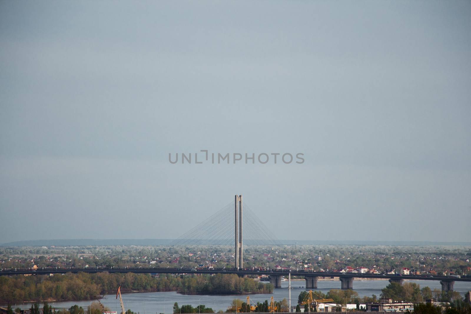 Bridge, panoramic Kiev, Kyev, view Virtual tour Ukraine