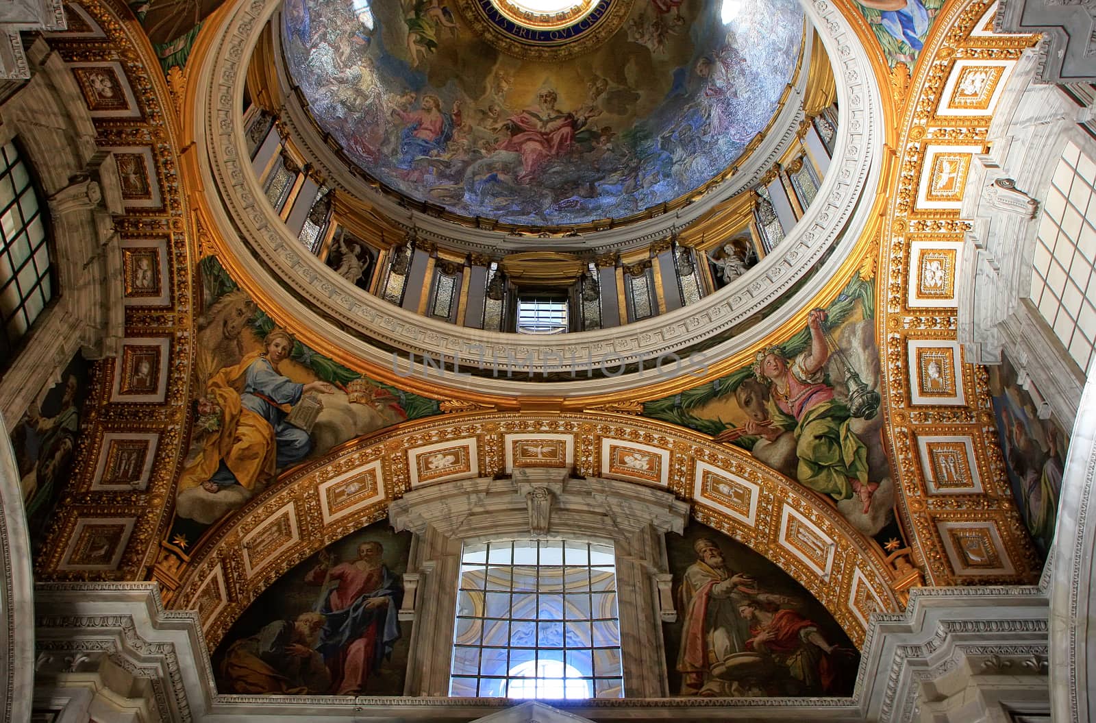 Interior of Saint Peters Basilica, Vatican City, Rome