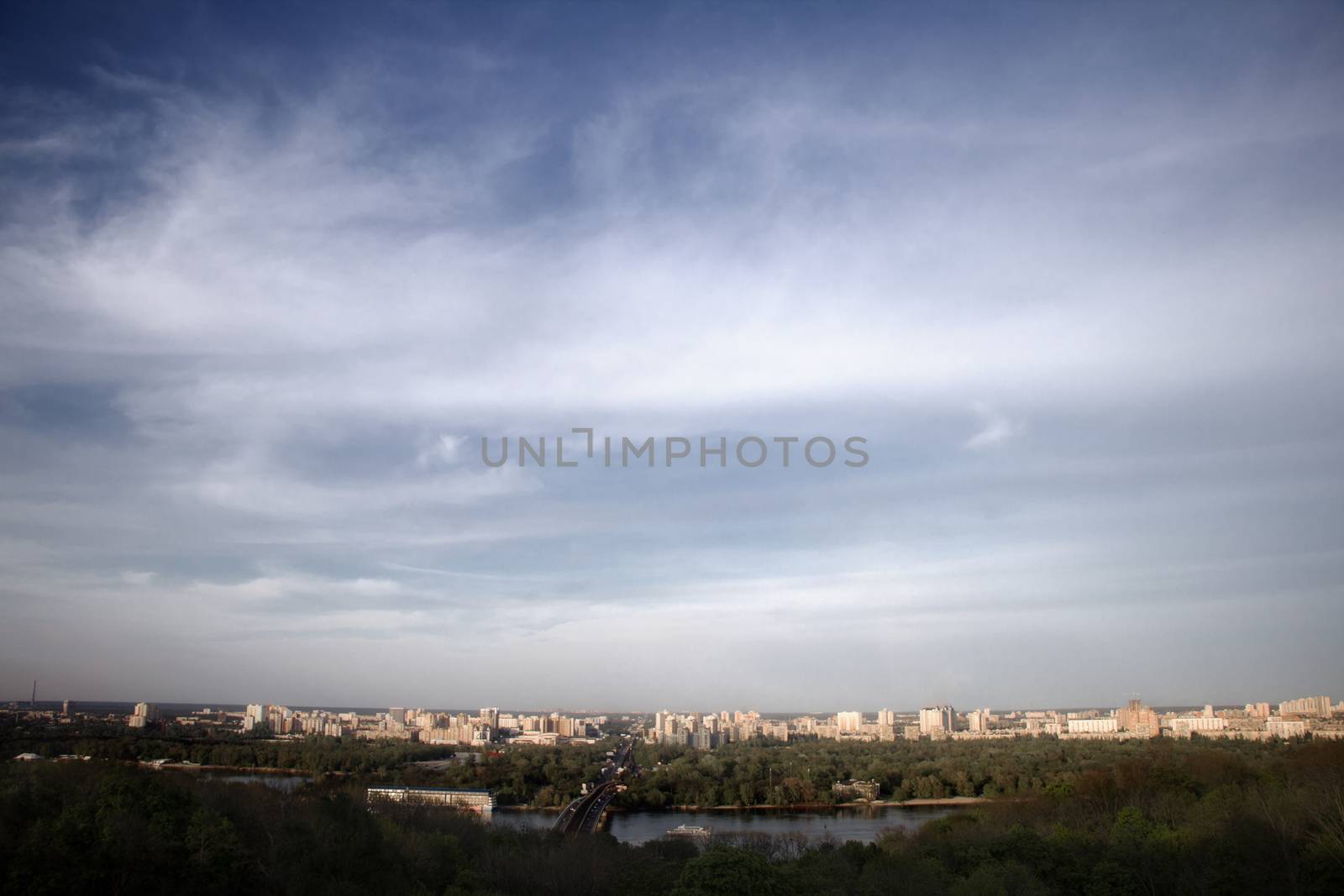 Bridge, panoramic Kiev, Kyev, Ukraine by vitaliygrebenuk@gmail.com