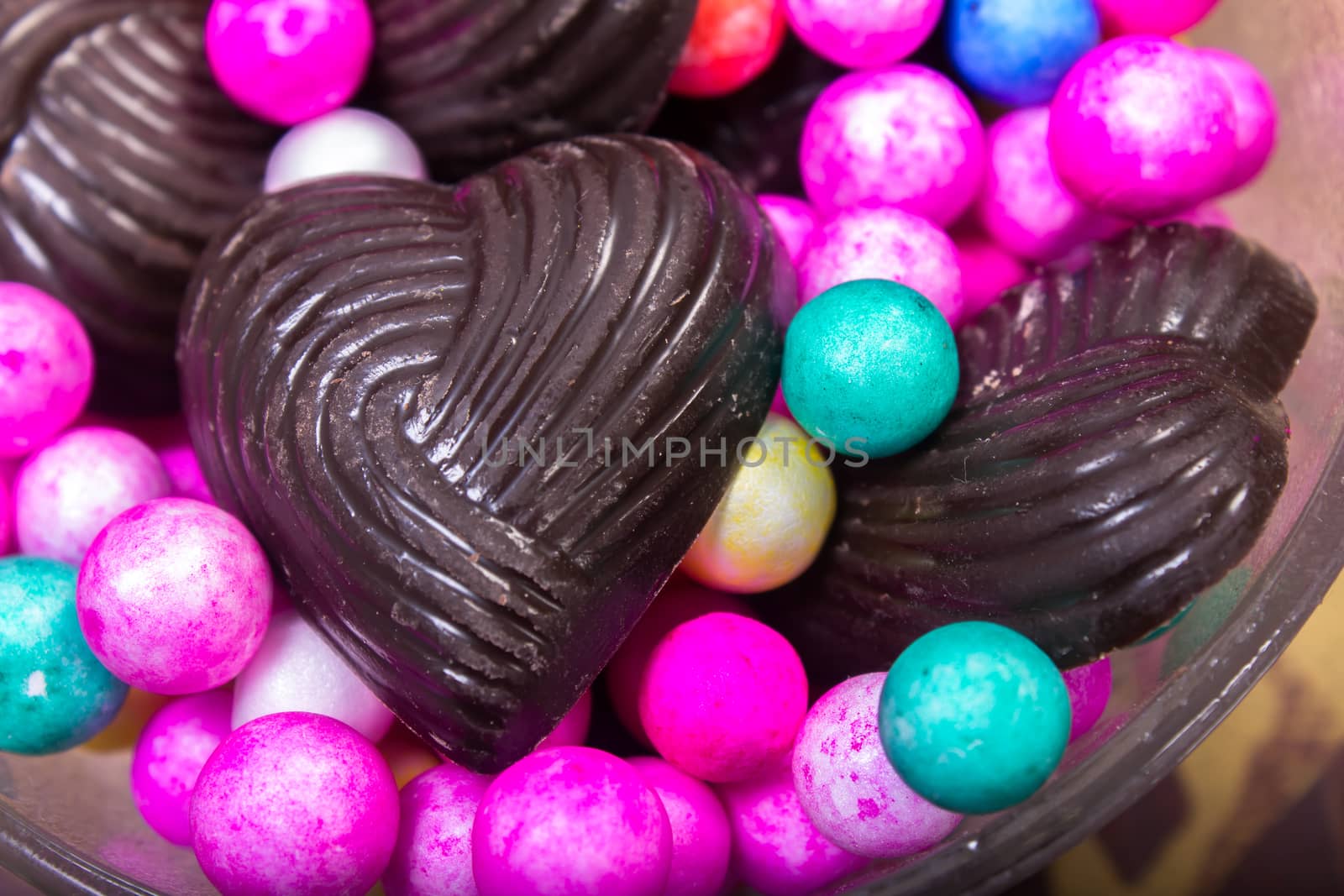 home made chocolates with decorated small balls by motionkarma