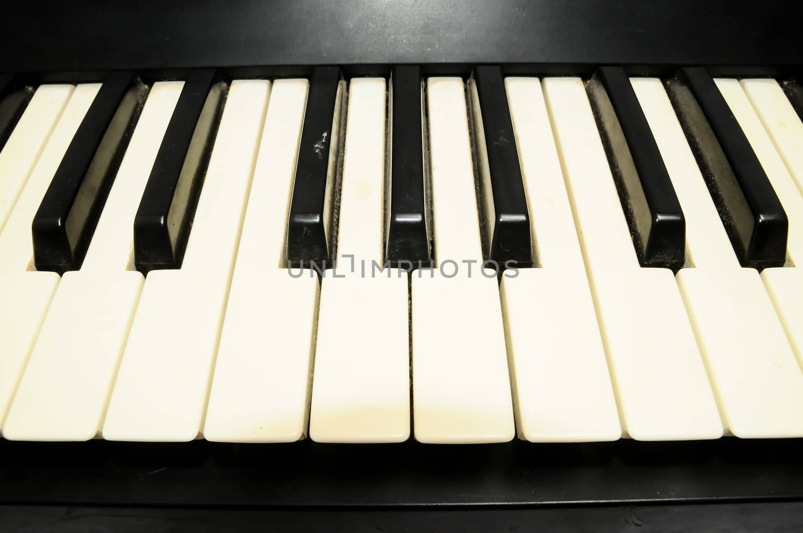 Piano keyboard closeup by underworld