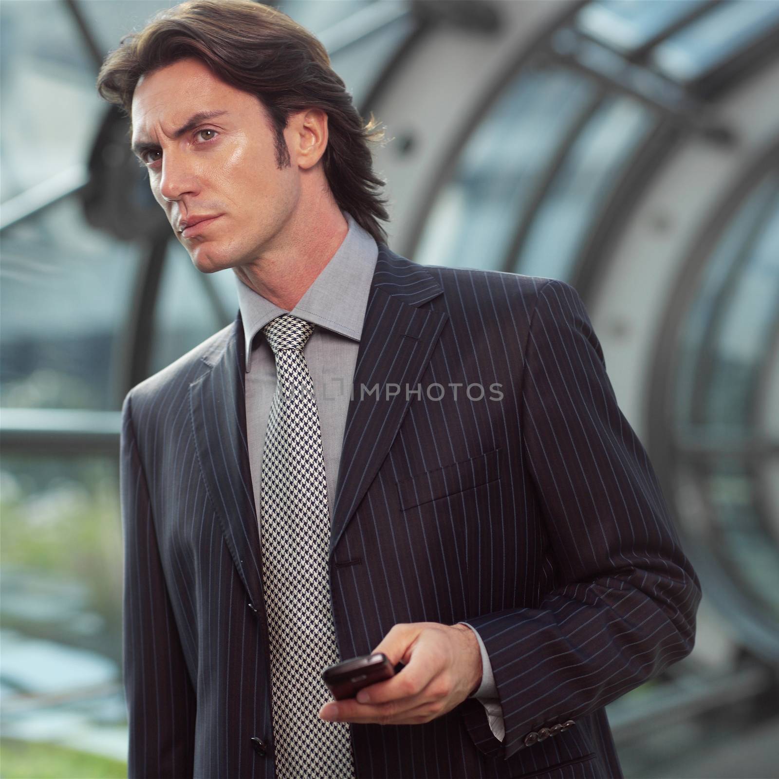 businessman using mobile phone black l by toocan
